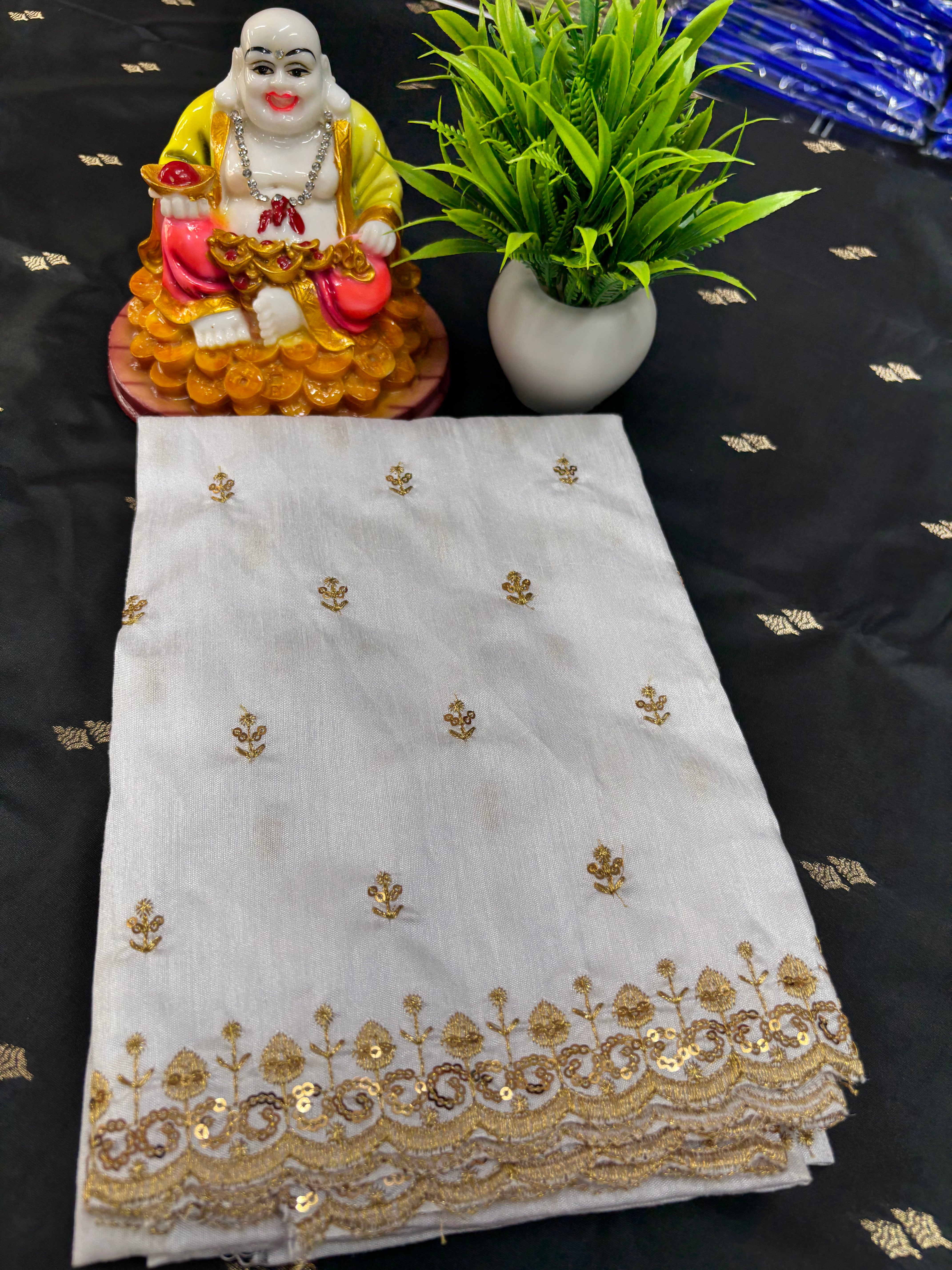 Raw Silk White Blouse