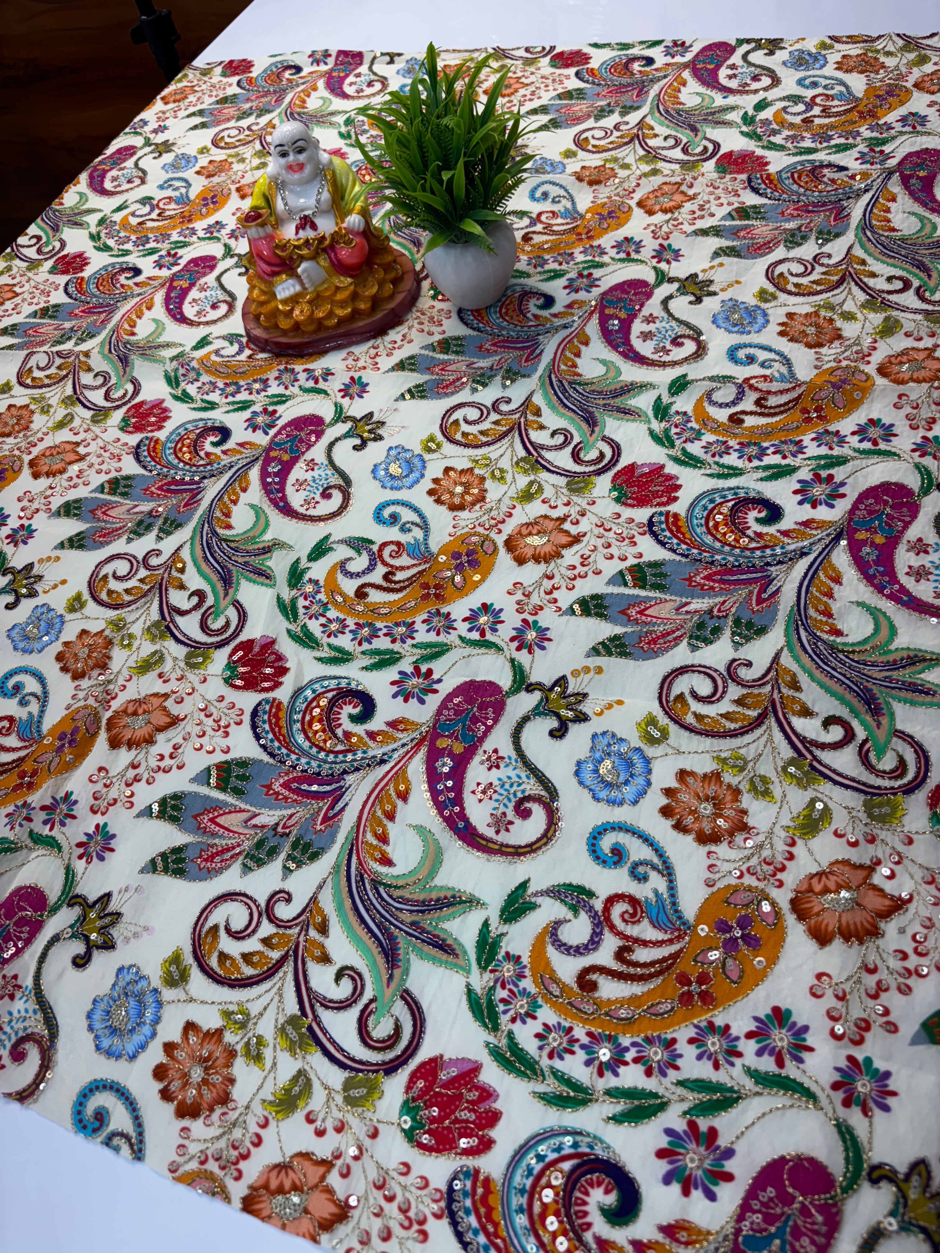 Premium Kalamkari Crepe Silk Blouse –