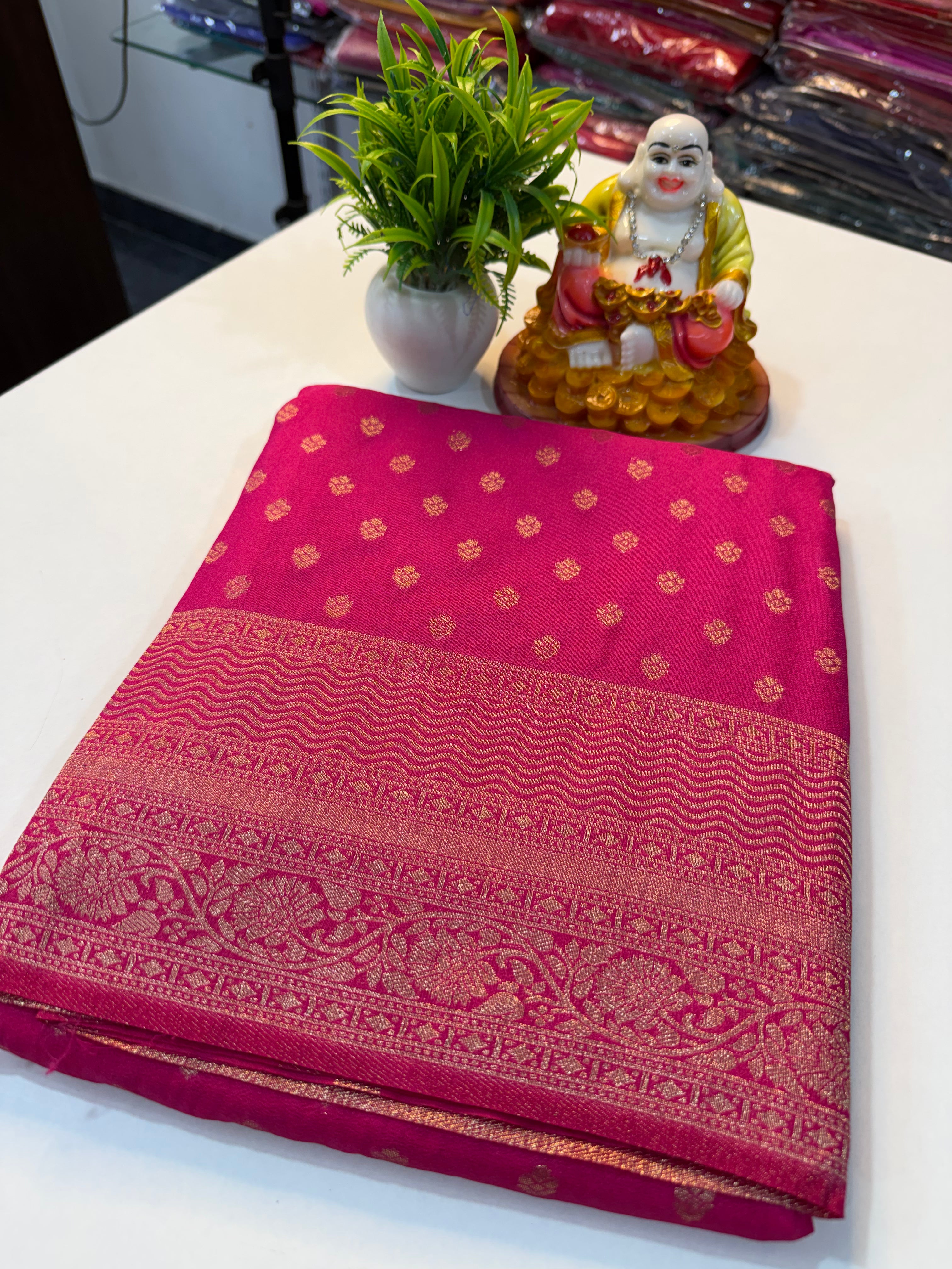 Premium Georgette Saree with Buttas & Rich Pallu | Padmavathi Silks and Sarees…