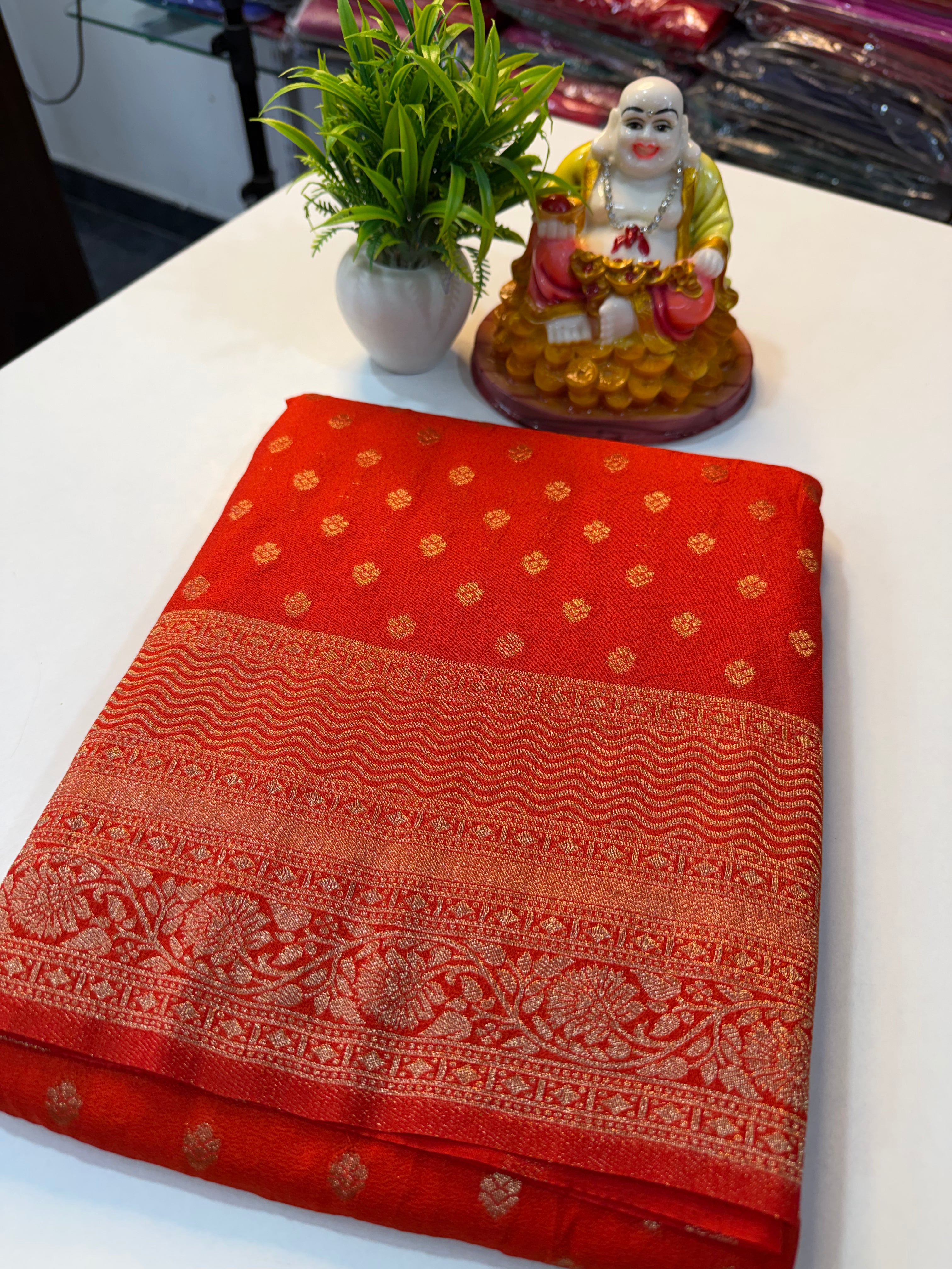 Premium Georgette Saree with Buttas & Rich Pallu | Padmavathi Silks and Sarees…
