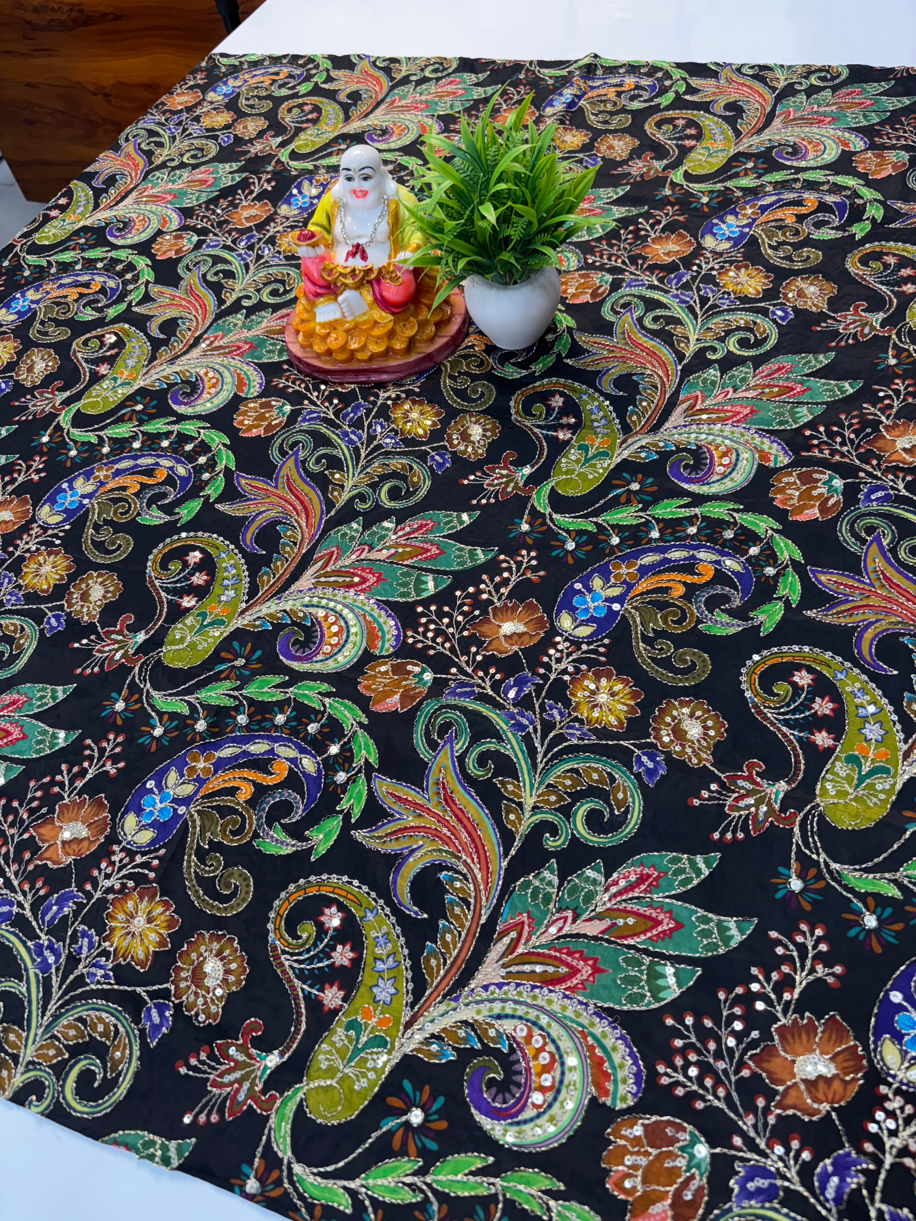 Premium Kalamkari Crepe Silk Blouse –