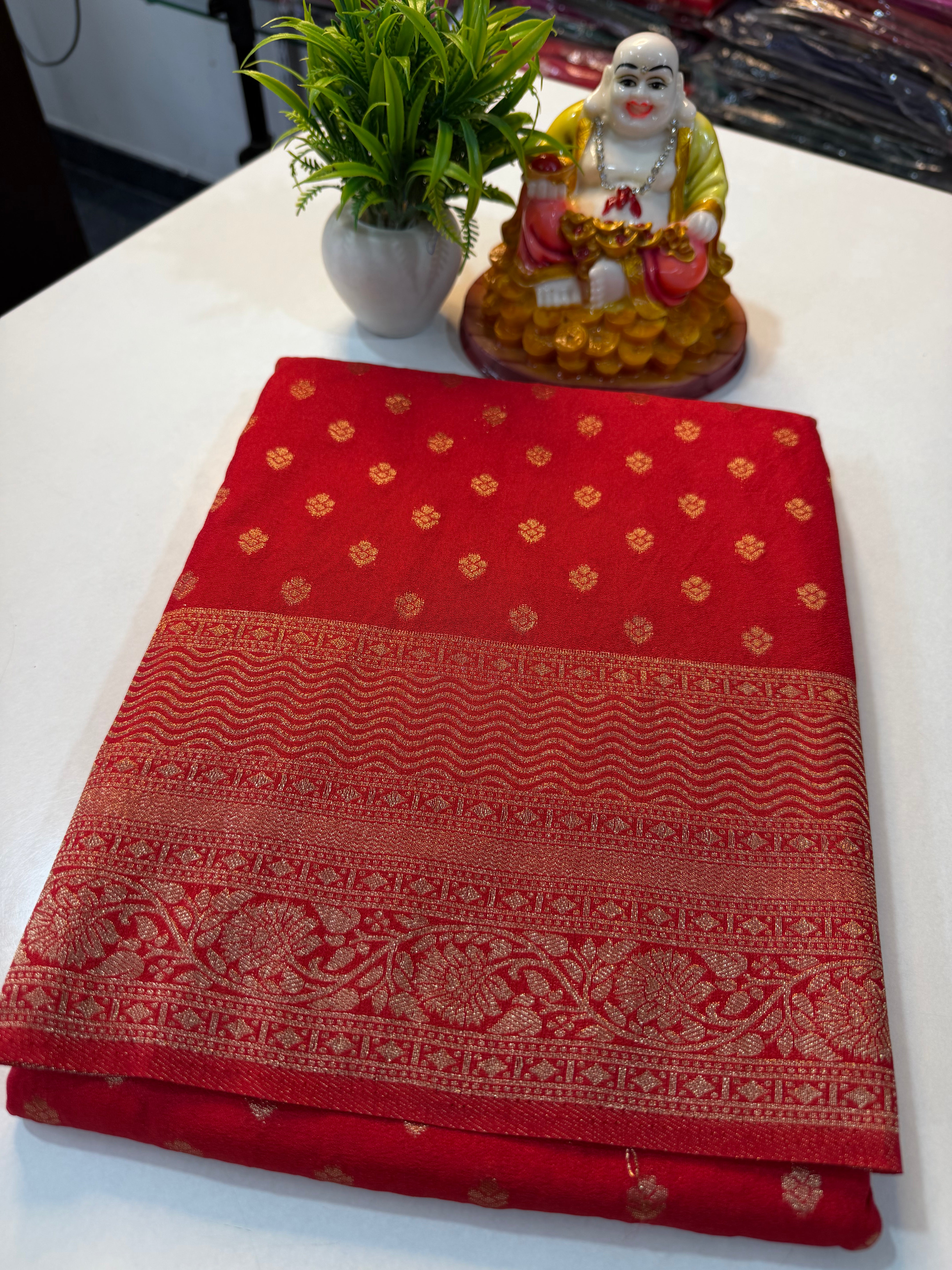 Premium Georgette Saree with Buttas & Rich Pallu | Padmavathi Silks and Sarees…