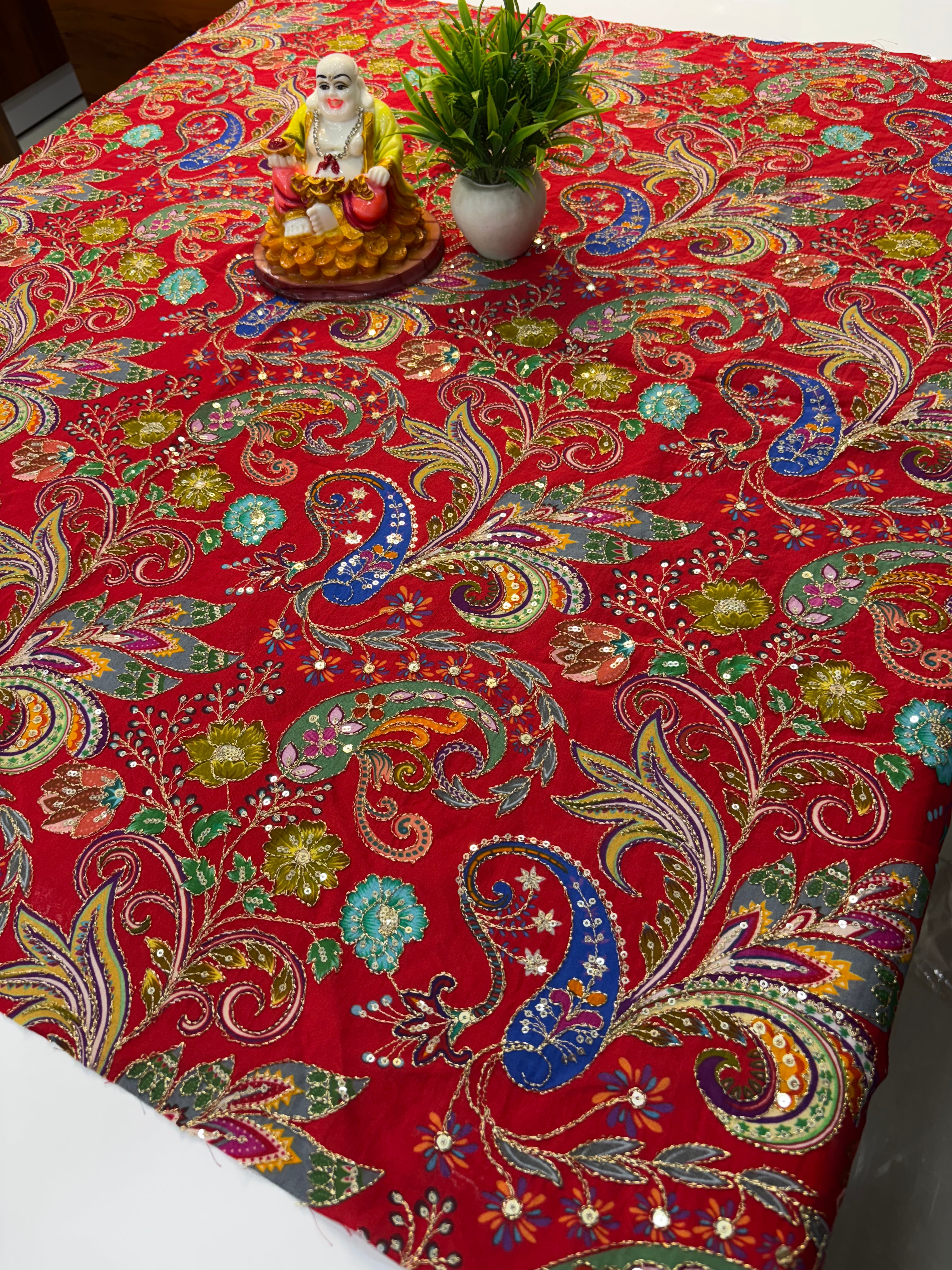 Premium Kalamkari Crepe Silk Blouse –