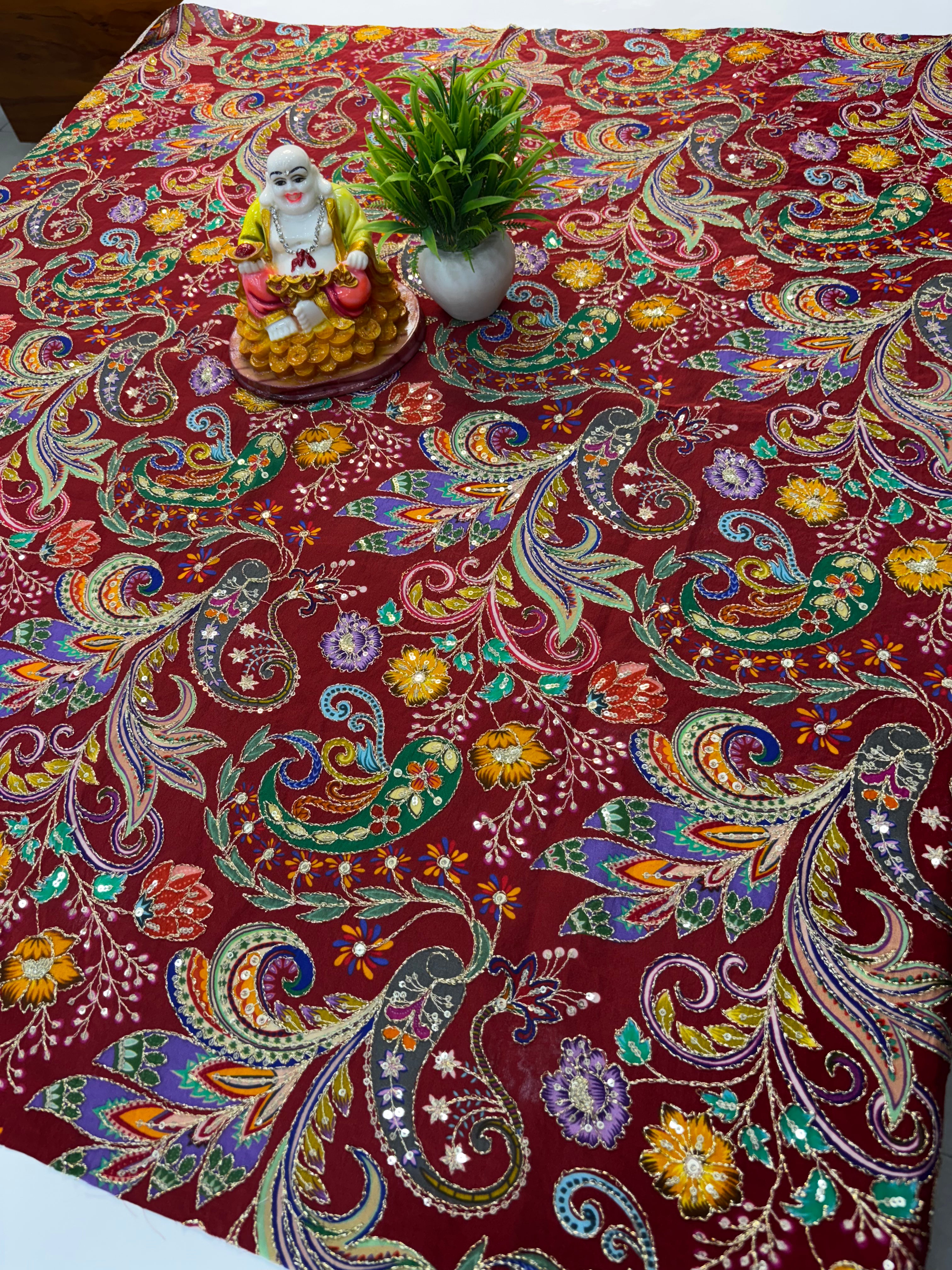 Premium Kalamkari Crepe Silk Blouse –