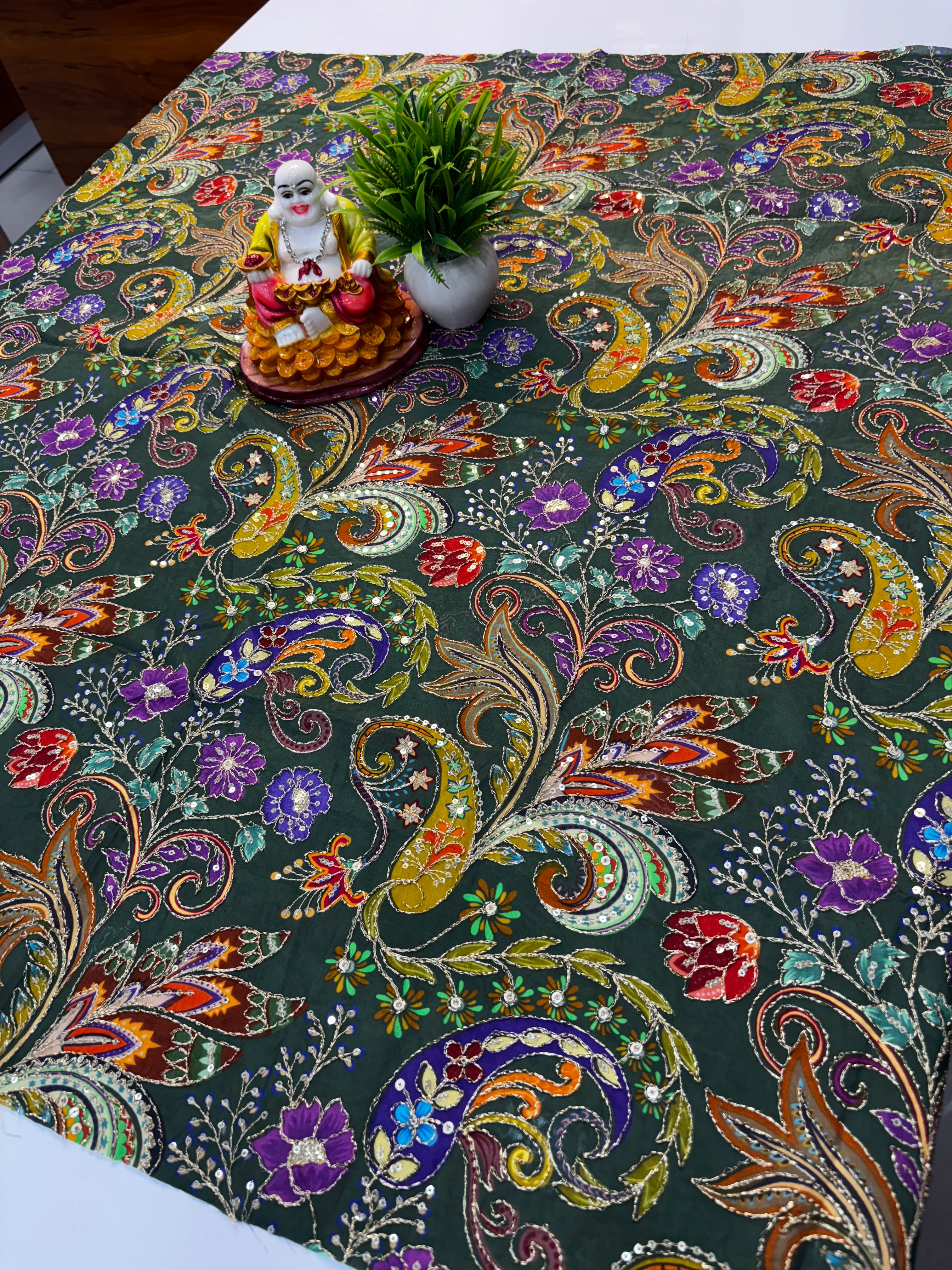 Premium Kalamkari Crepe Silk Blouse –