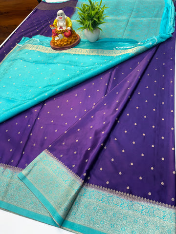 Premium Satin Saree with Buttas & Rich Pallu | Butta Blouse – Padmavathi Silks and Sarees