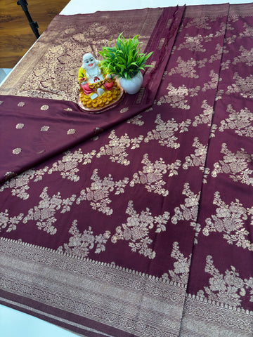 Premium Georgette Saree with Jaal Pattern | Rich Pallu & Butta Blouse