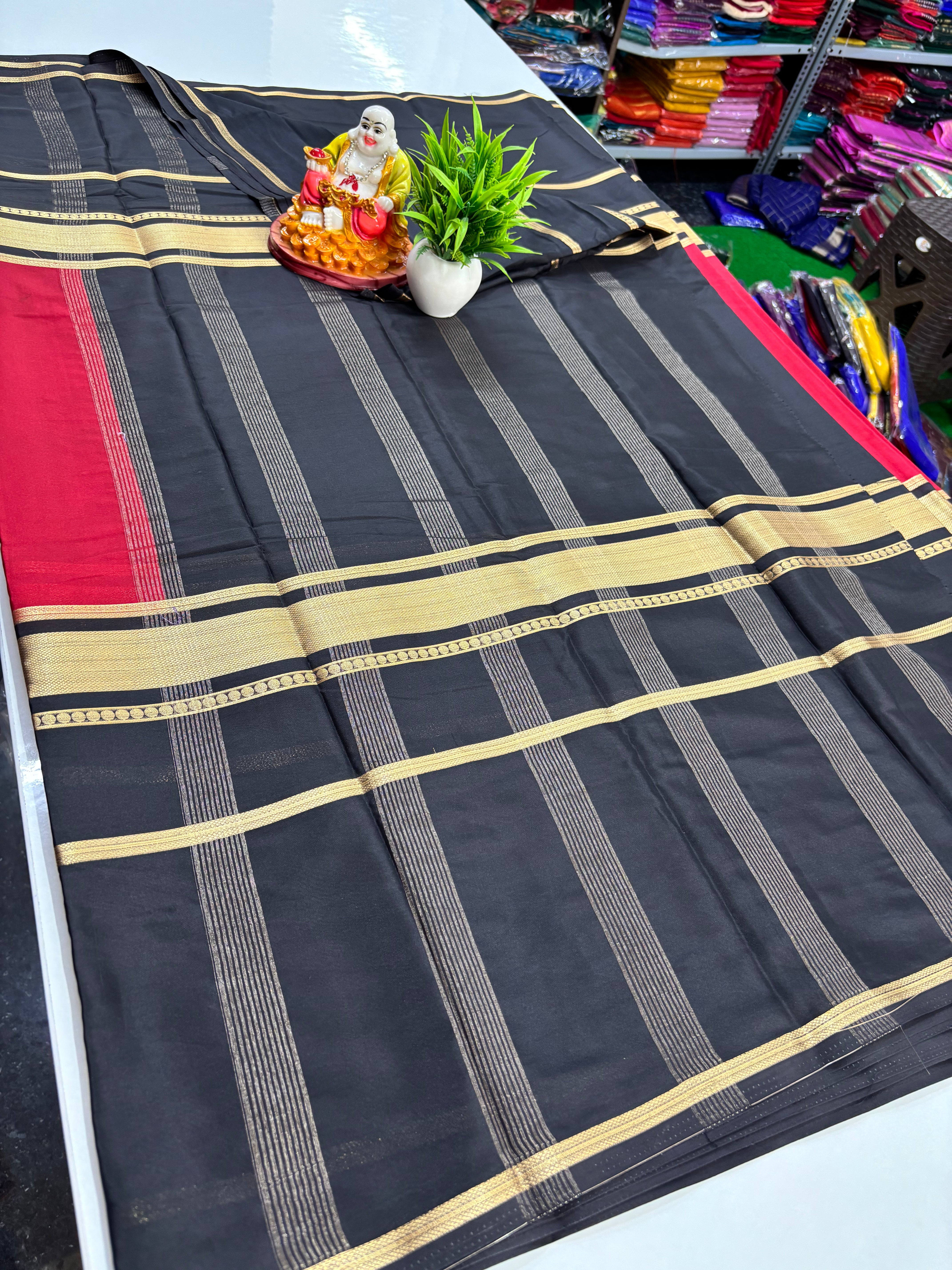 2D Premium Semi Crepe Saree with Beautiful Color Combination