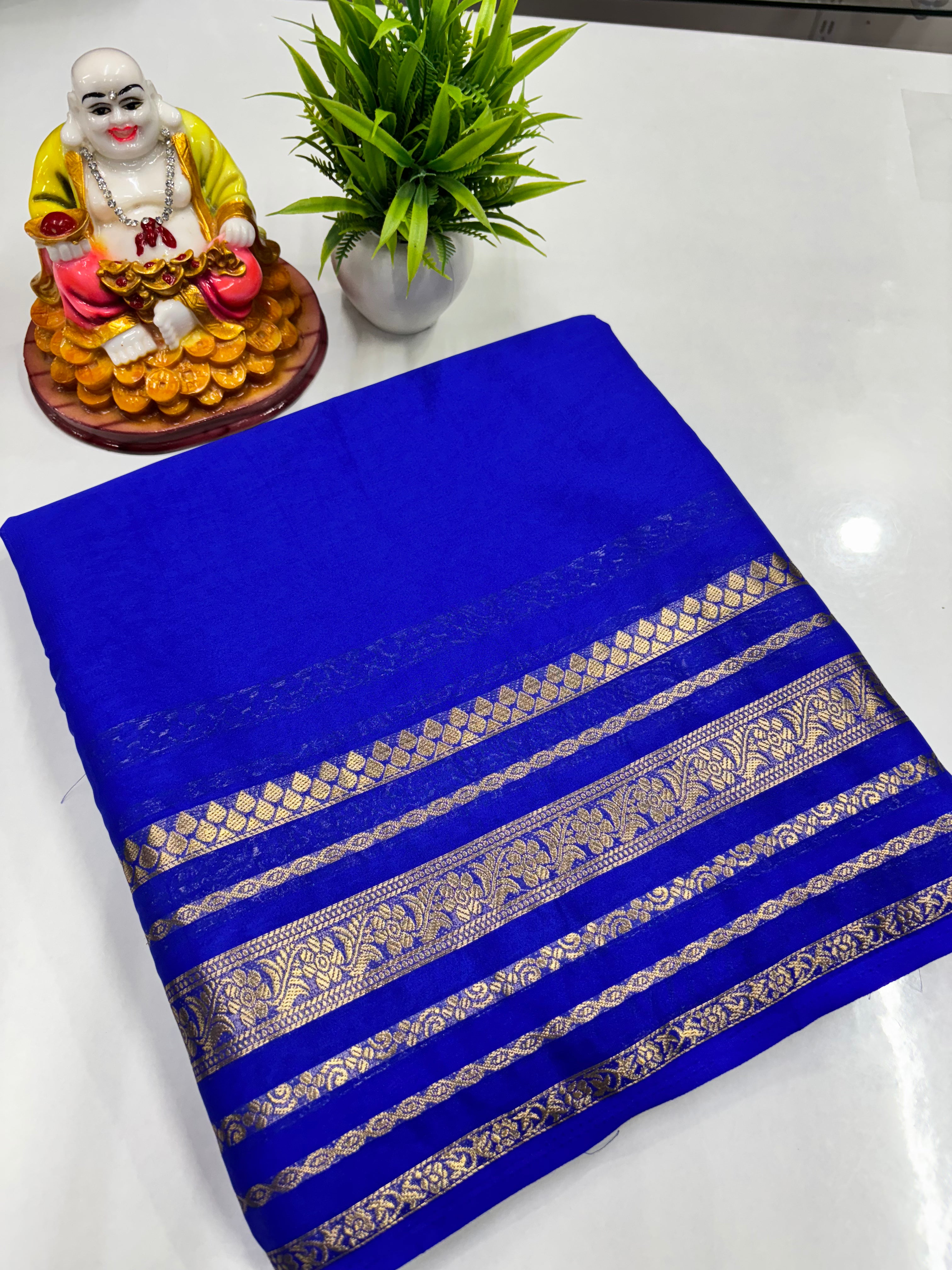 Elegant Semi Crepe Saree with Beautiful Self Colors – Padmavathi Silks and Sarees