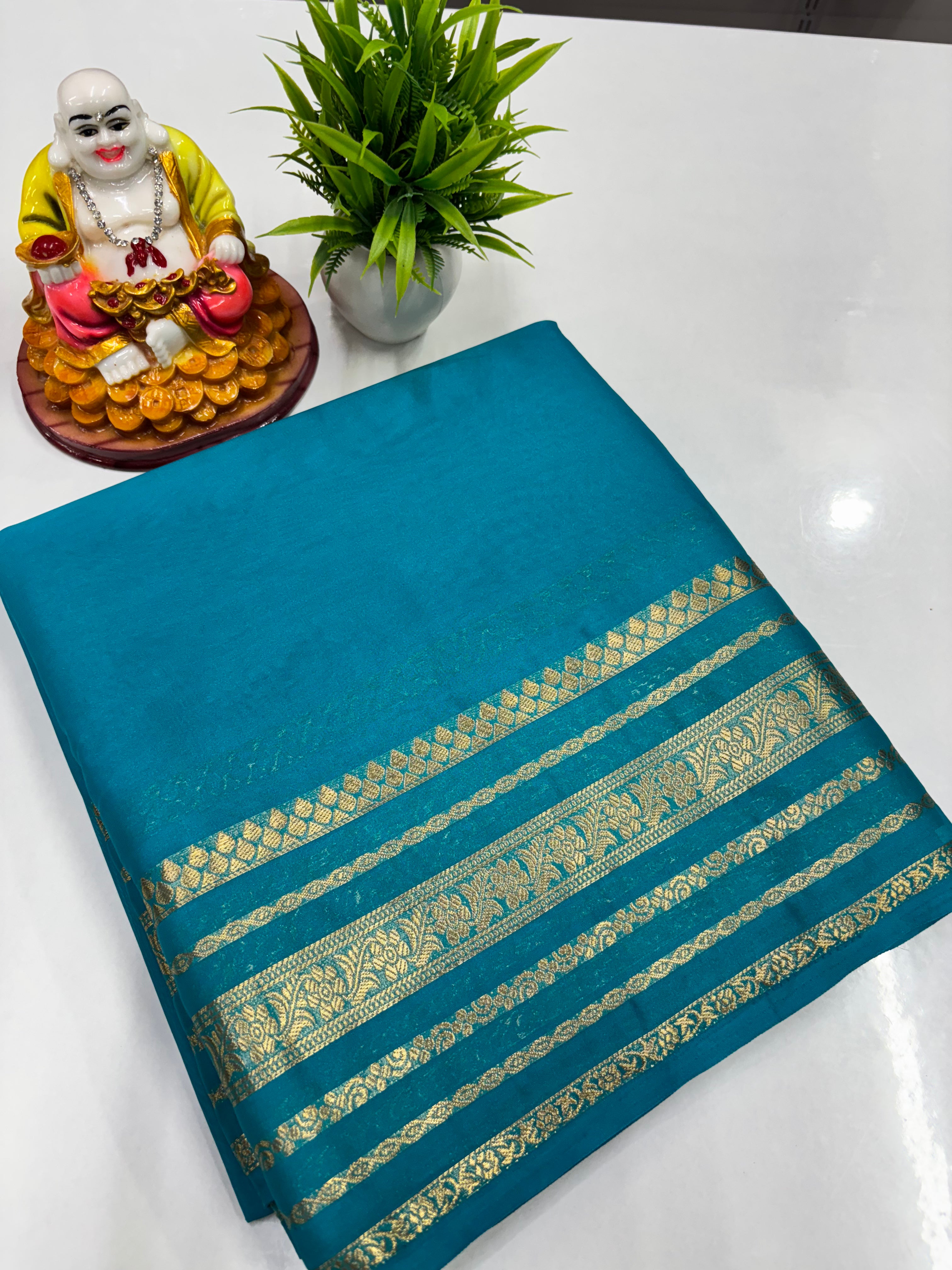 Elegant Semi Crepe Saree with Beautiful Self Colors – Padmavathi Silks and Sarees