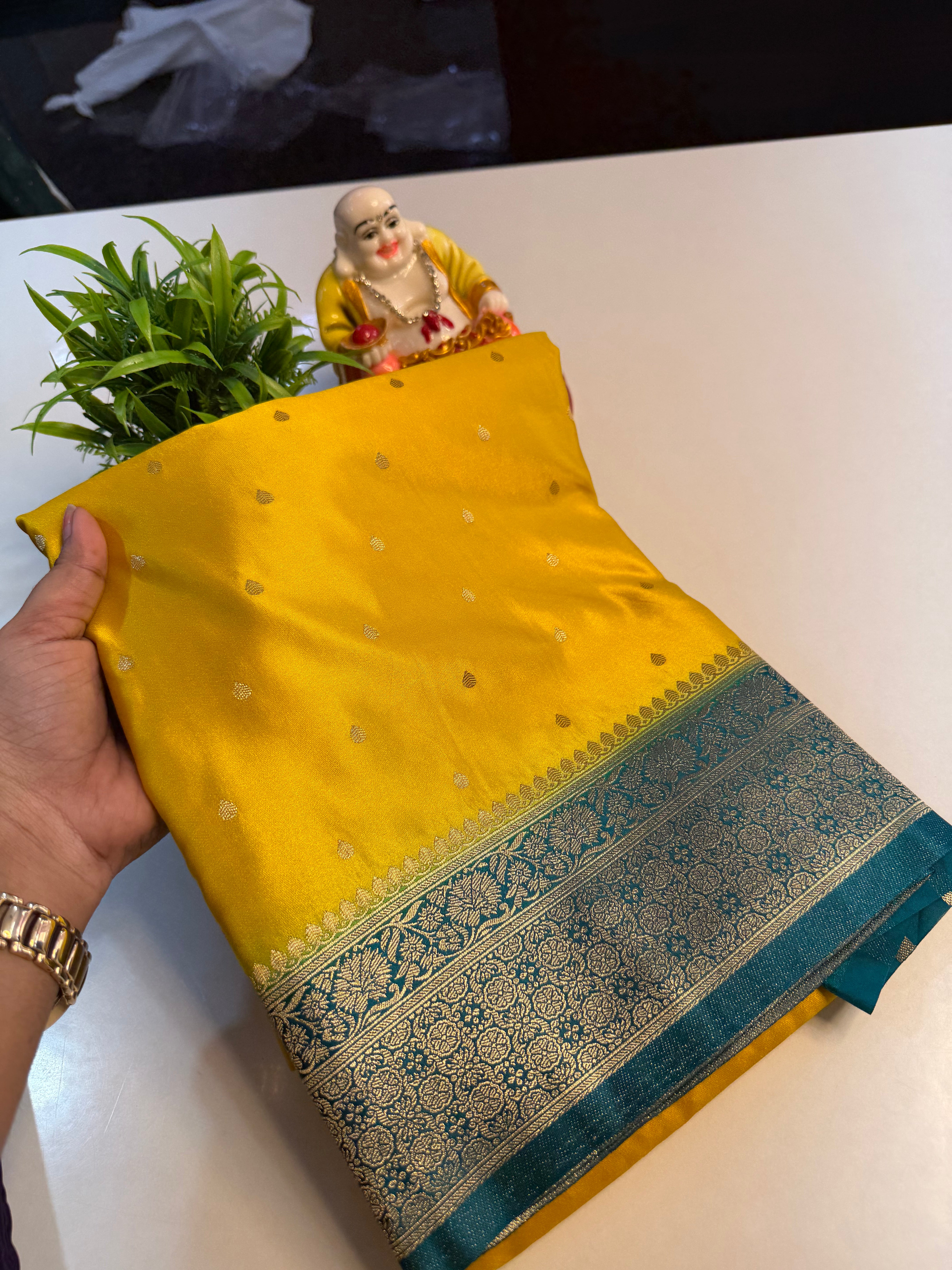Premium Satin Saree with Buttas, Rich Pallu & Butta Blouse | Padmavathi Silks and Sarees…