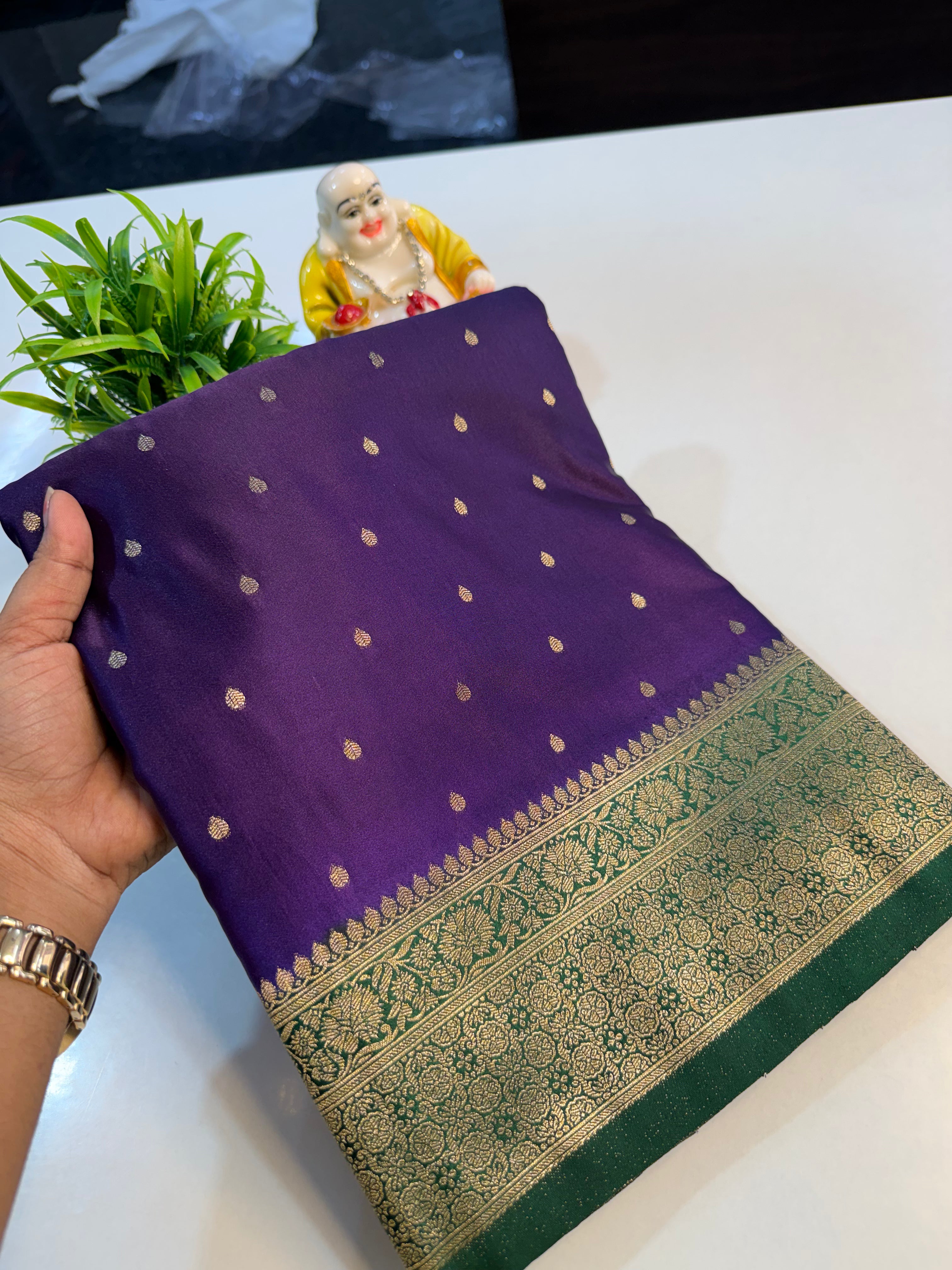 Premium Satin Saree with Buttas, Rich Pallu & Butta Blouse | Padmavathi Silks and Sarees…
