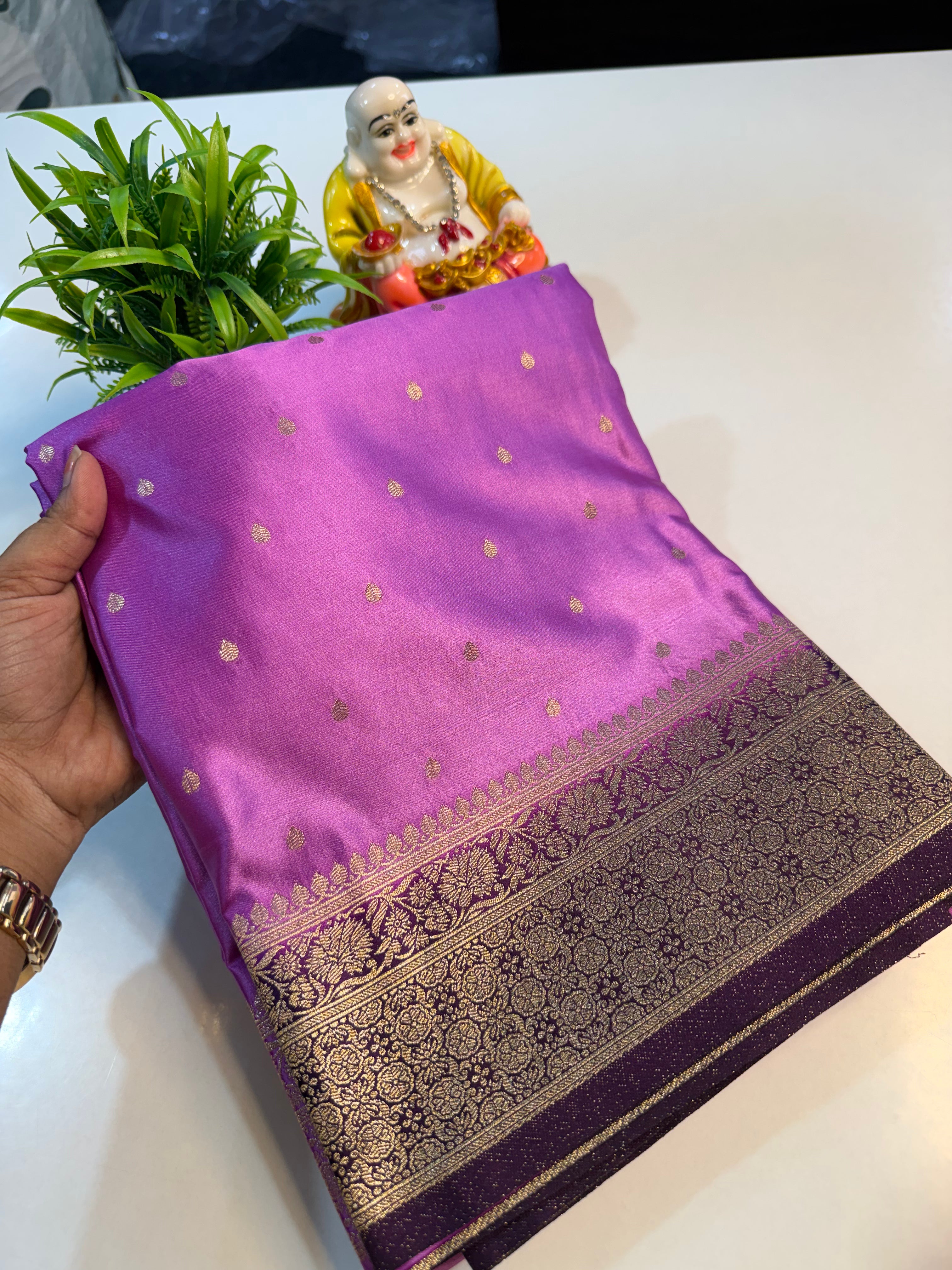 Premium Satin Saree with Buttas, Rich Pallu & Butta Blouse | Padmavathi Silks and Sarees…