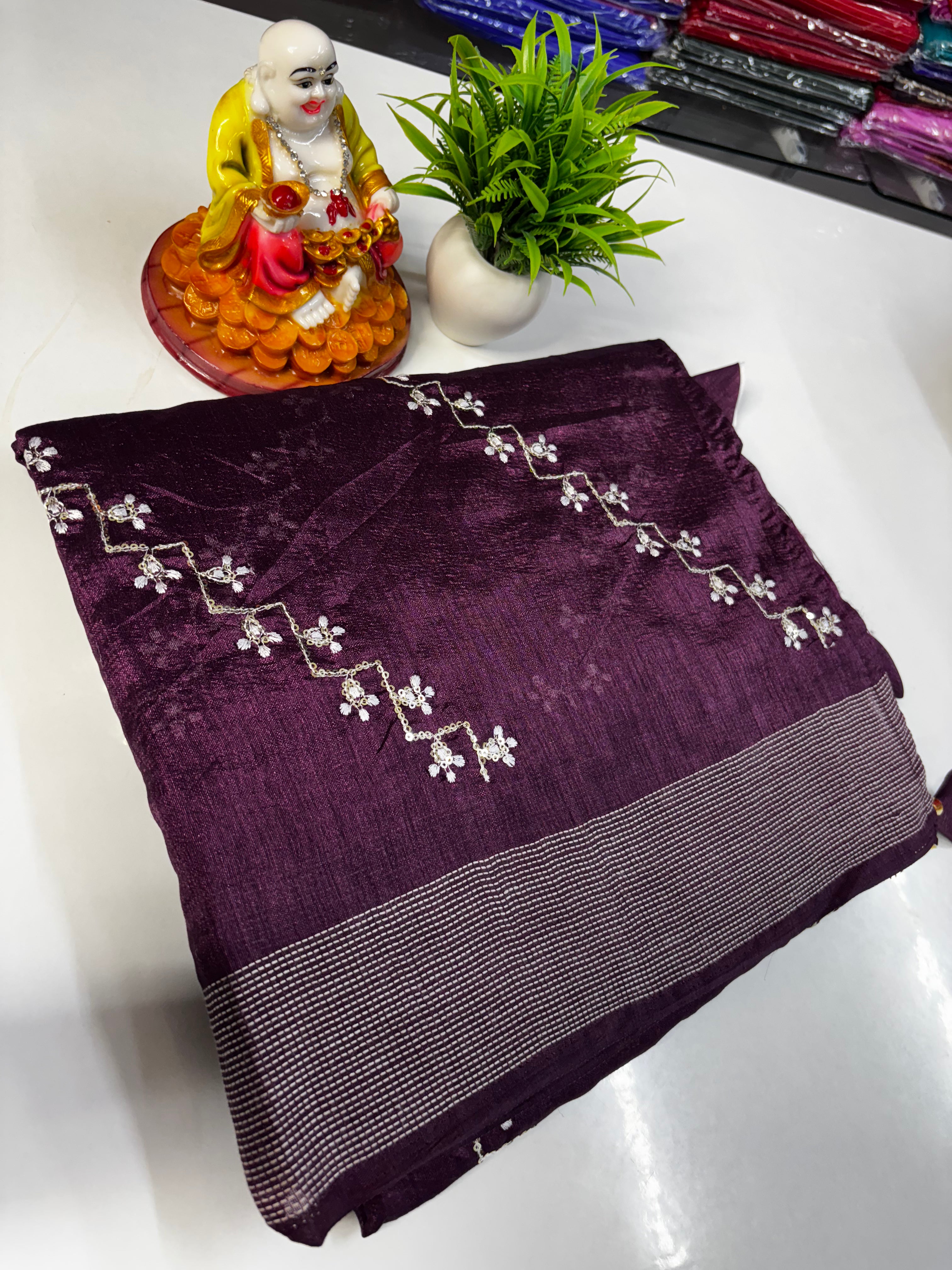 Beautiful Flower Design Kota Silk Saree