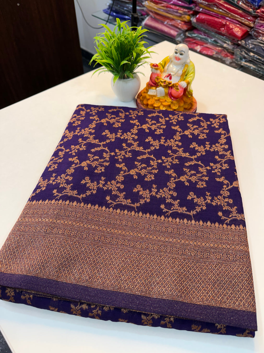 premium Georgette Saree with Meenakari Pattern, Rich Pallu &amp; Coco Zari Weaving | Padmavathi Silks and Sarees…