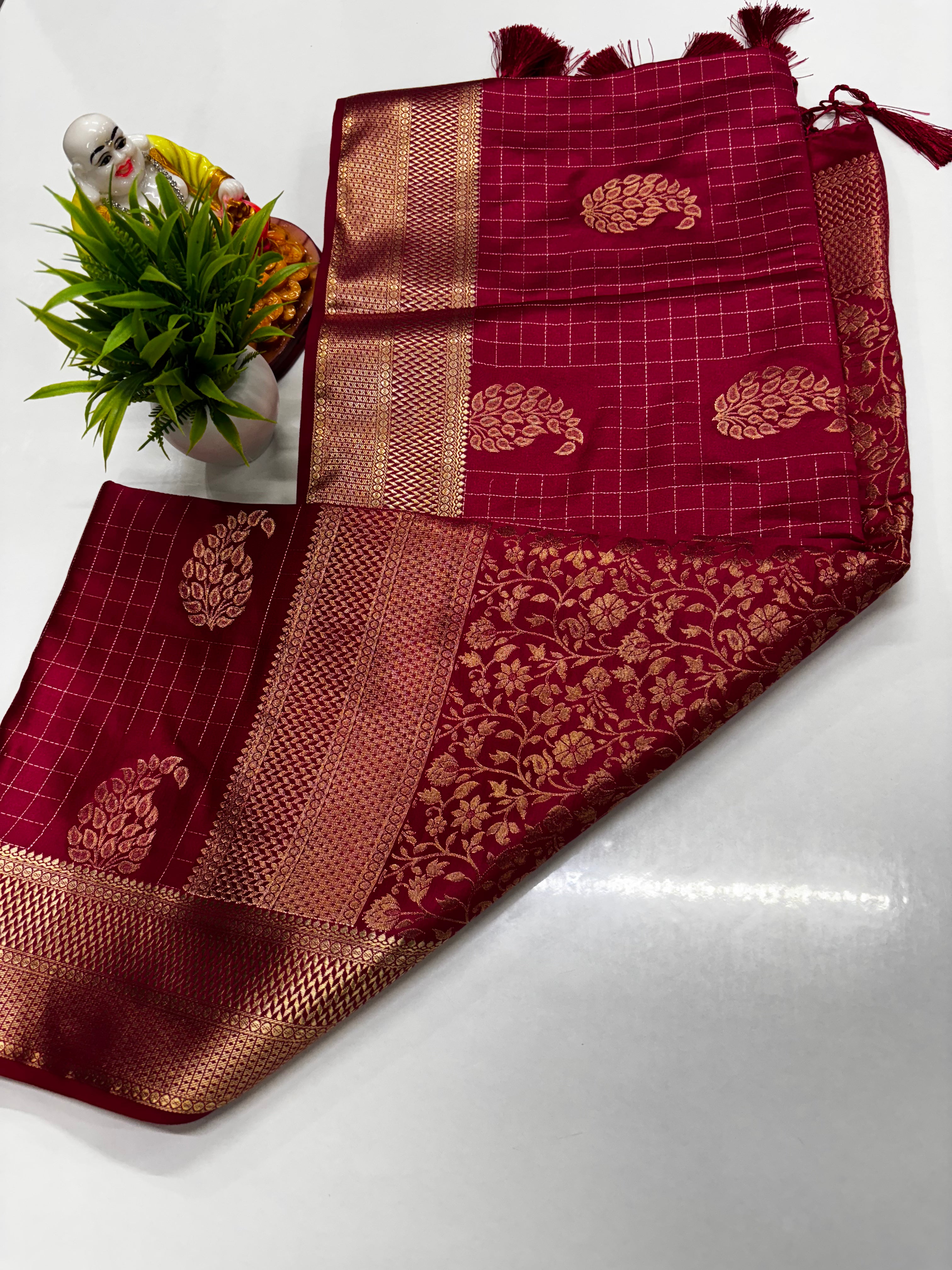 Premium Pure Satin Saree – Elegant & Luxurious Drape by Padmavathi Silks and Sarees