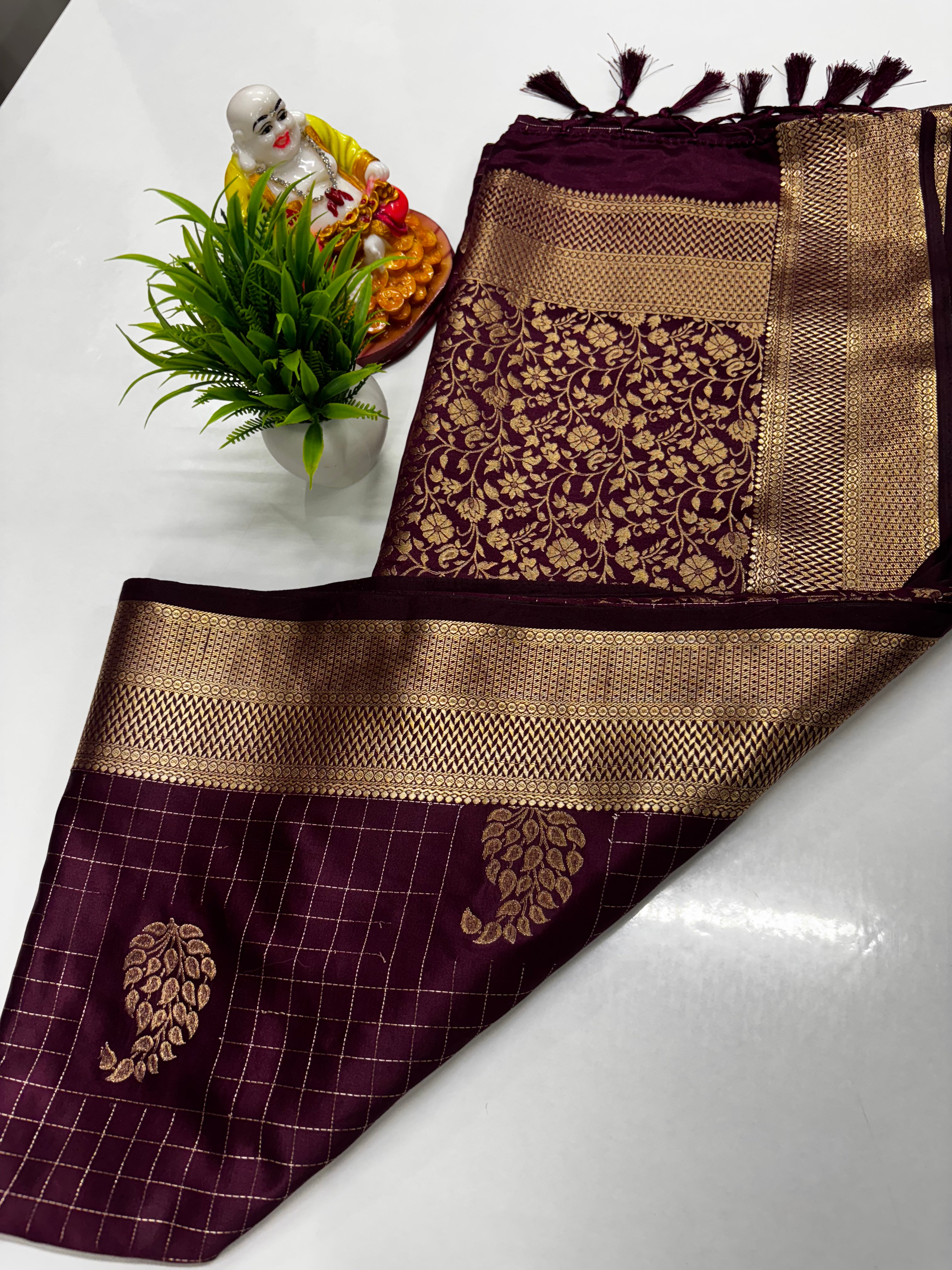 Premium Pure Satin Saree – Elegant & Luxurious Drape by Padmavathi Silks and Sarees