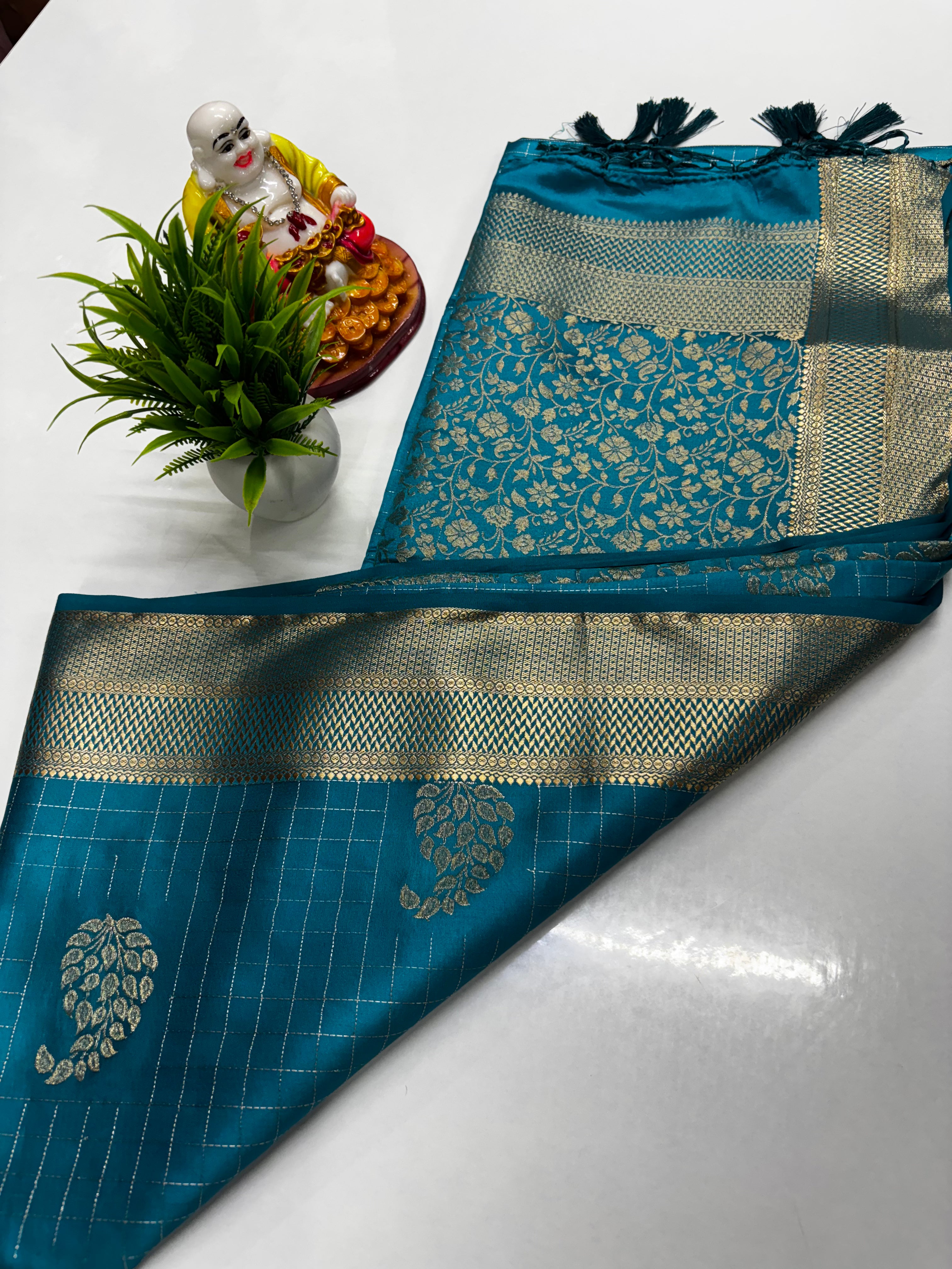 Premium Pure Satin Saree – Elegant & Luxurious Drape by Padmavathi Silks and Sarees