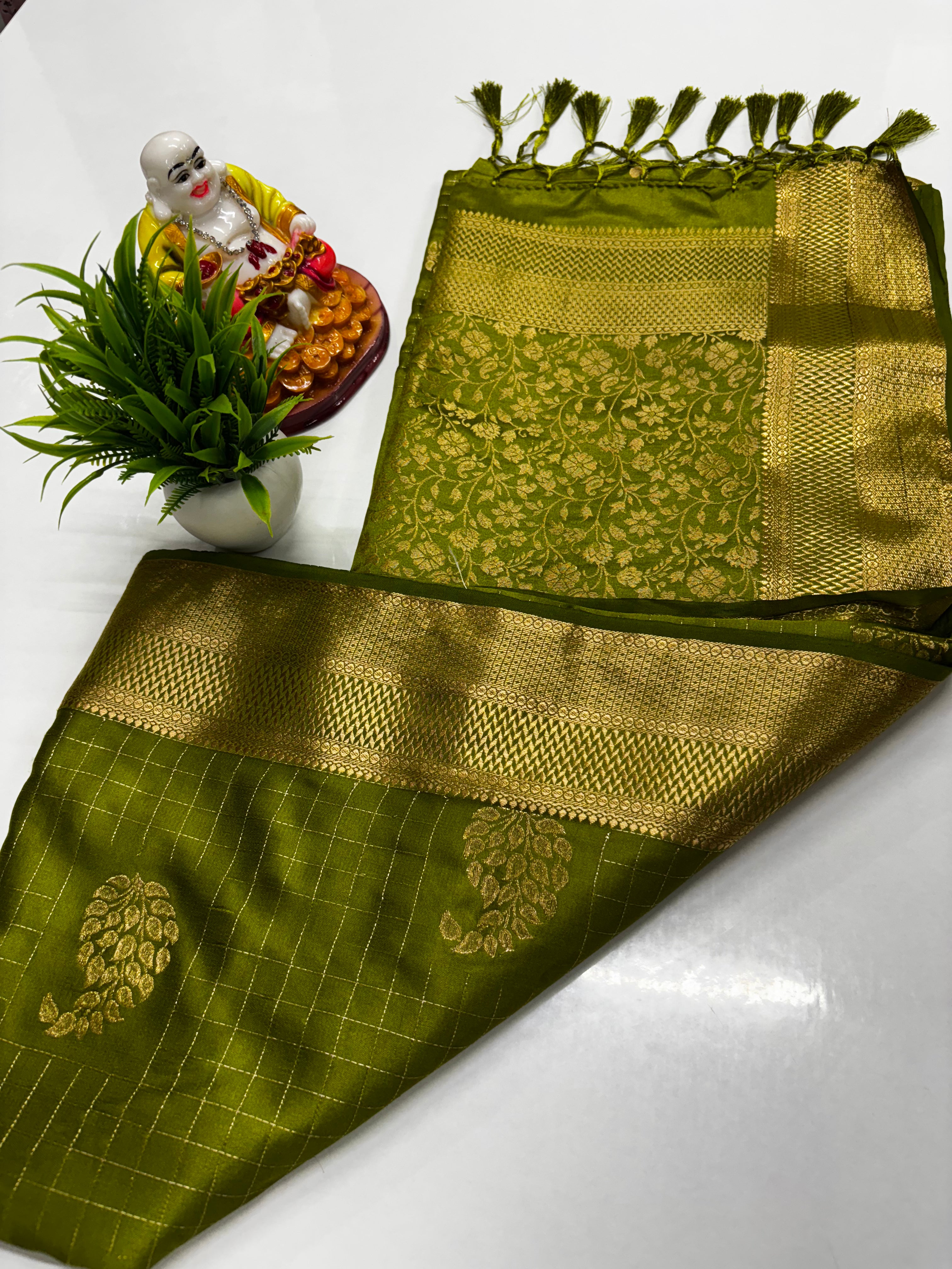 Premium Pure Satin Saree – Elegant & Luxurious Drape by Padmavathi Silks and Sarees