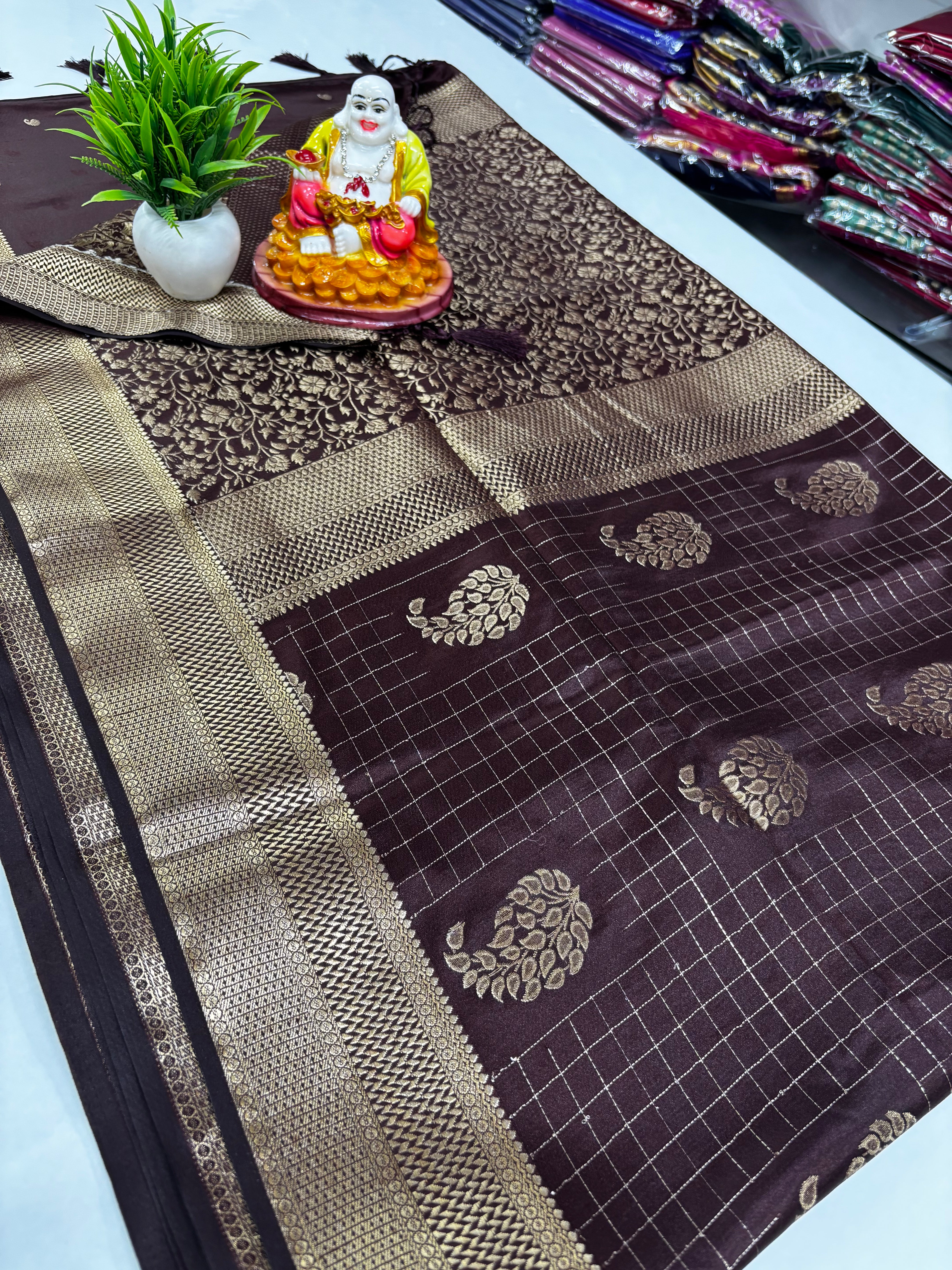 Premium Pure Satin Saree – Elegant & Luxurious Drape by Padmavathi Silks and Sarees