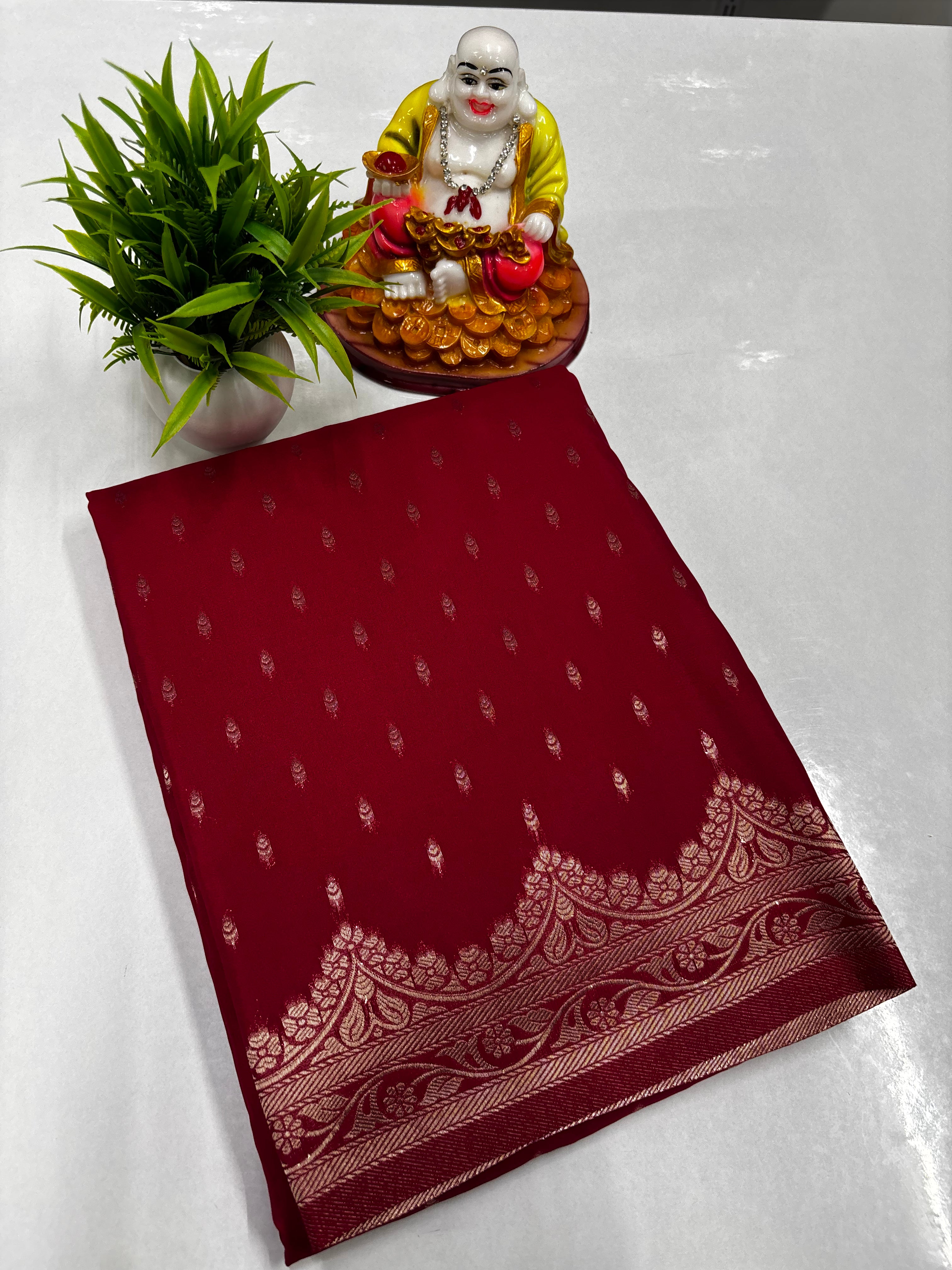 Premium 1000 Butti Georgette Saree – Padmavathi Silks and Sarees