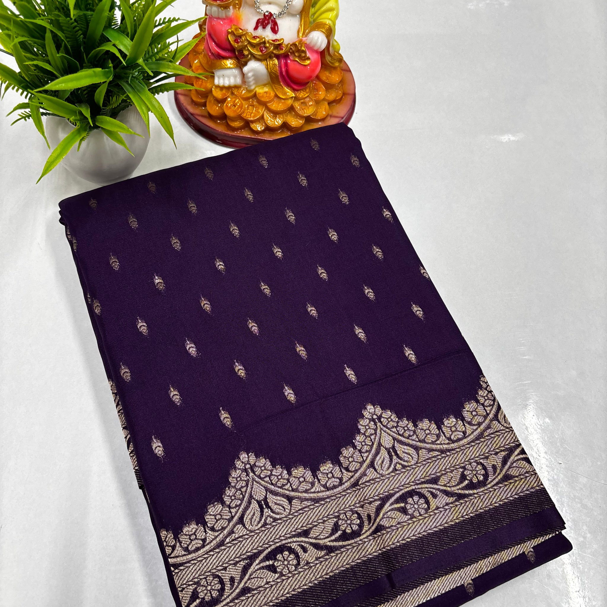 Premium 1000 Butti Georgette Saree – Padmavathi Silks and Sarees