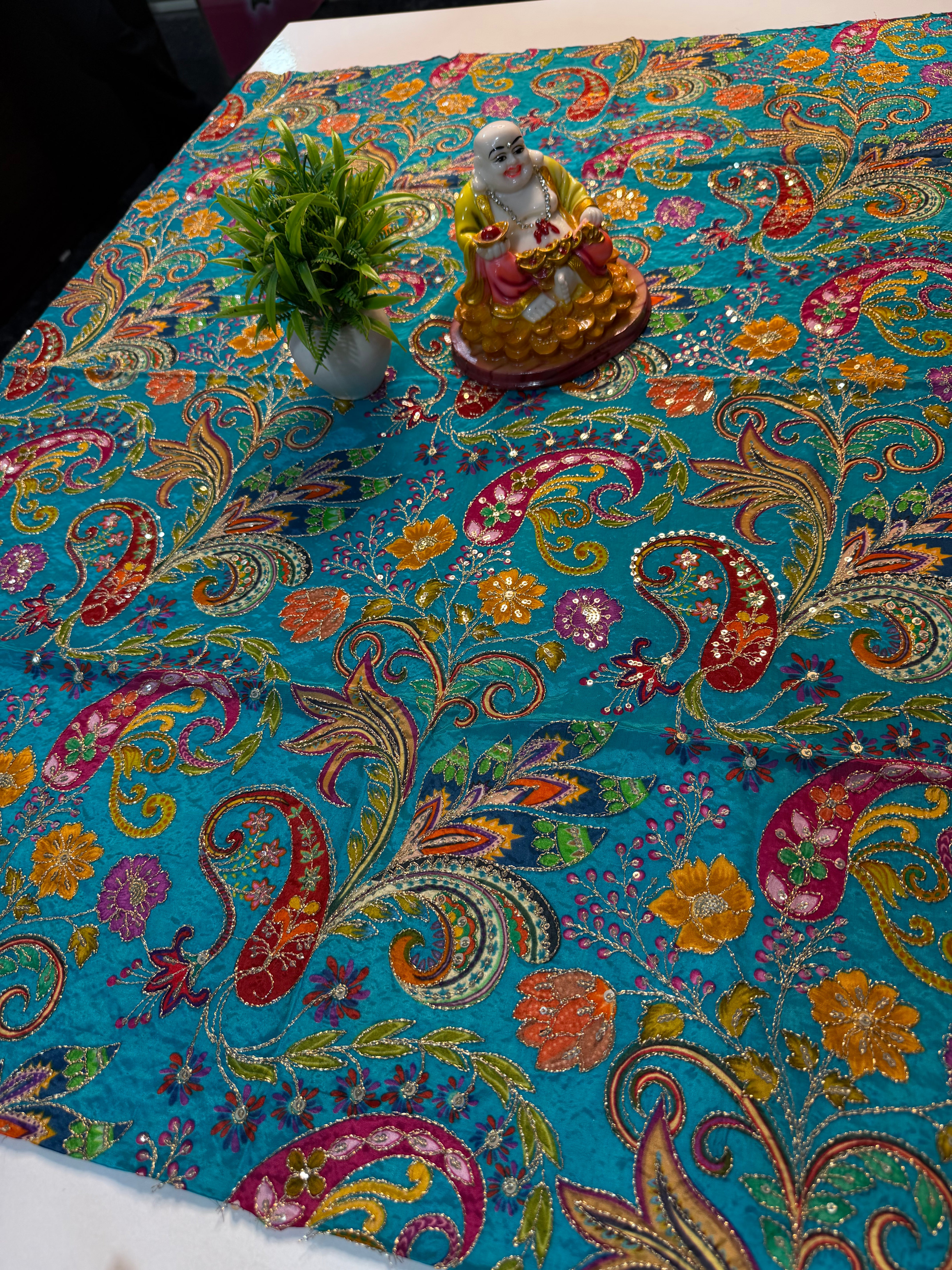Premium Kalamkari Crape Silk Blouse | Padmavathi Silks and Sarees