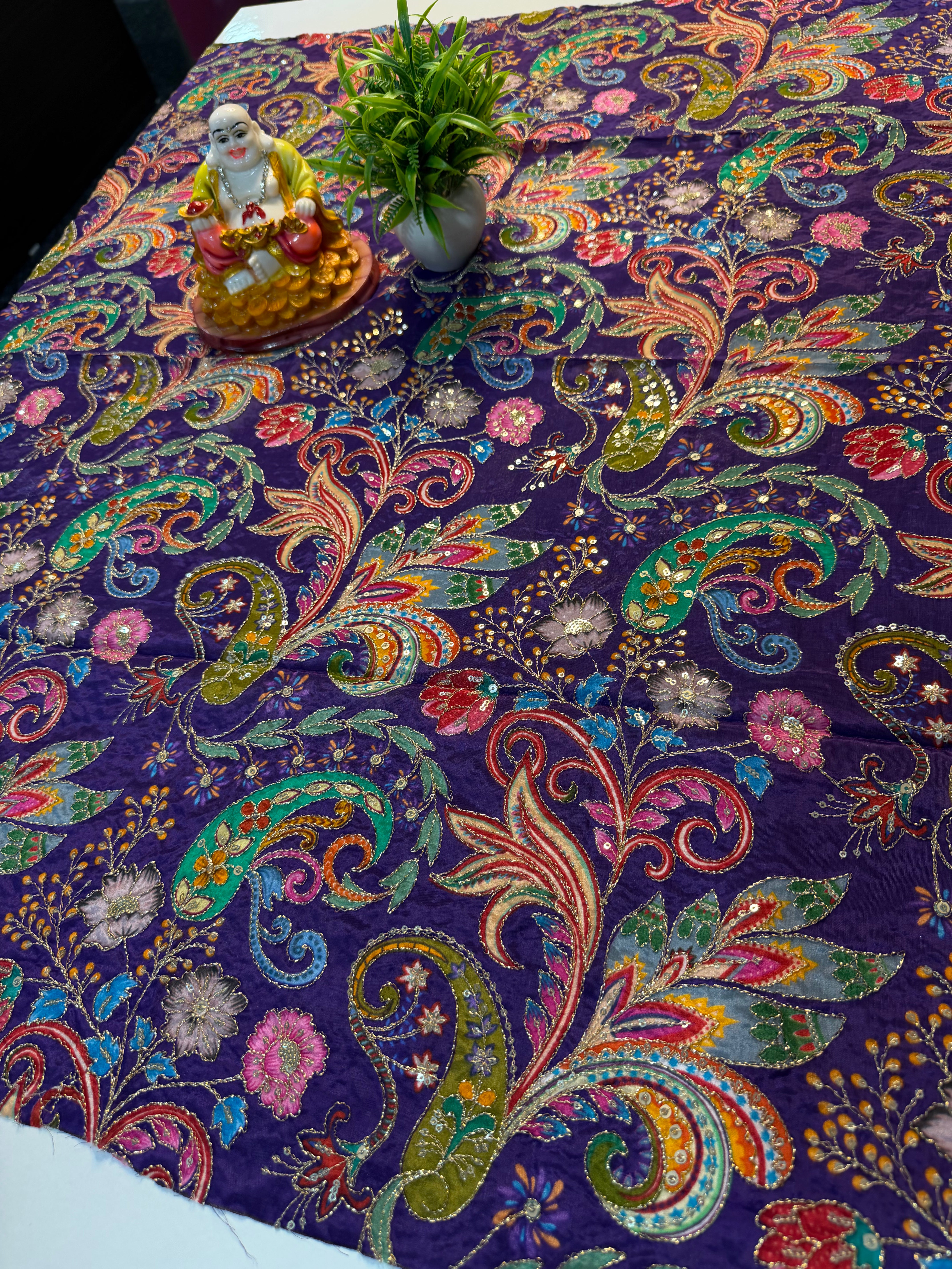 Premium Kalamkari Crape Silk Blouse | Padmavathi Silks and Sarees