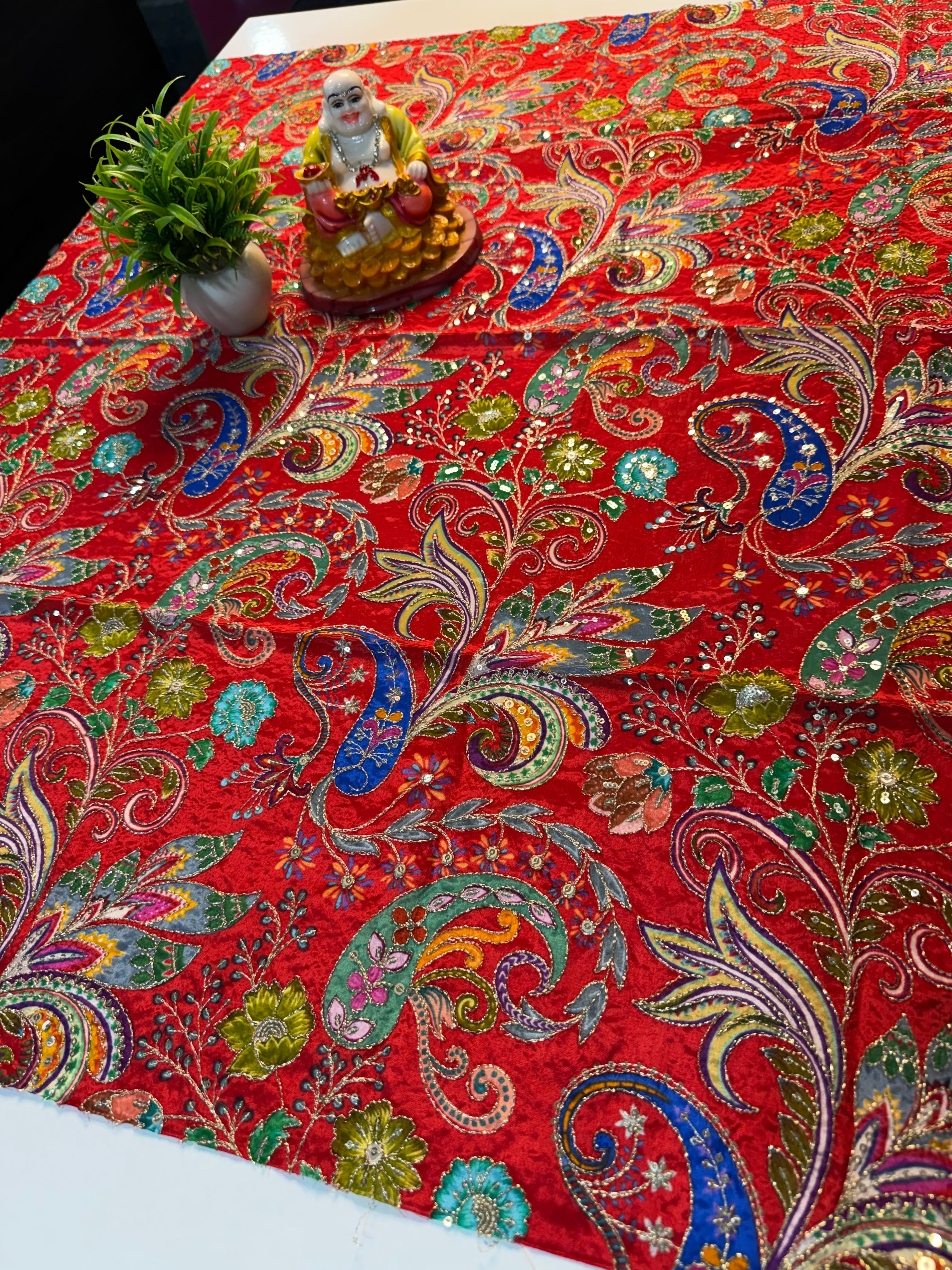 Premium Kalamkari Crape Silk Blouse | Padmavathi Silks and Sarees