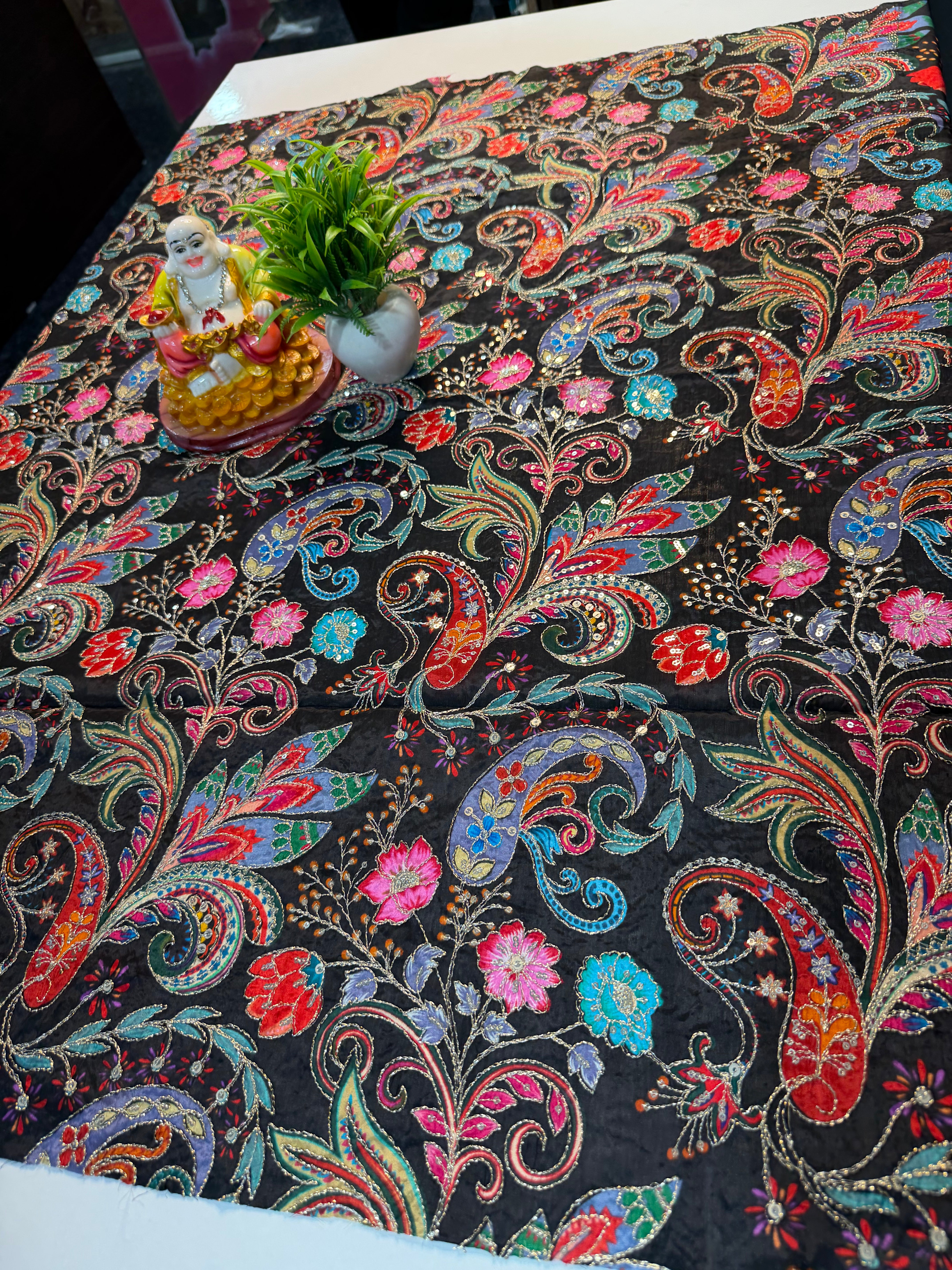 Premium Kalamkari Crape Silk Blouse | Padmavathi Silks and Sarees