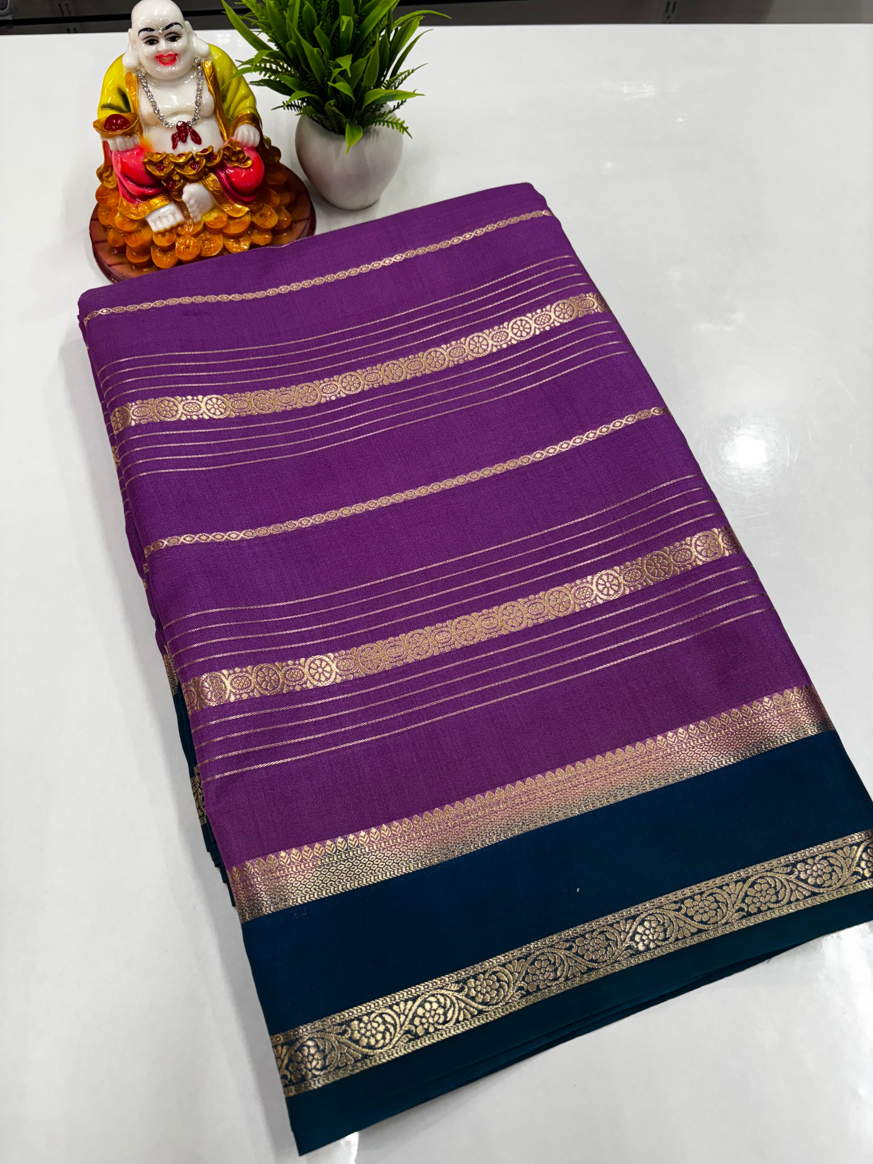 Semi Crepe Saree with Beautiful Stripes