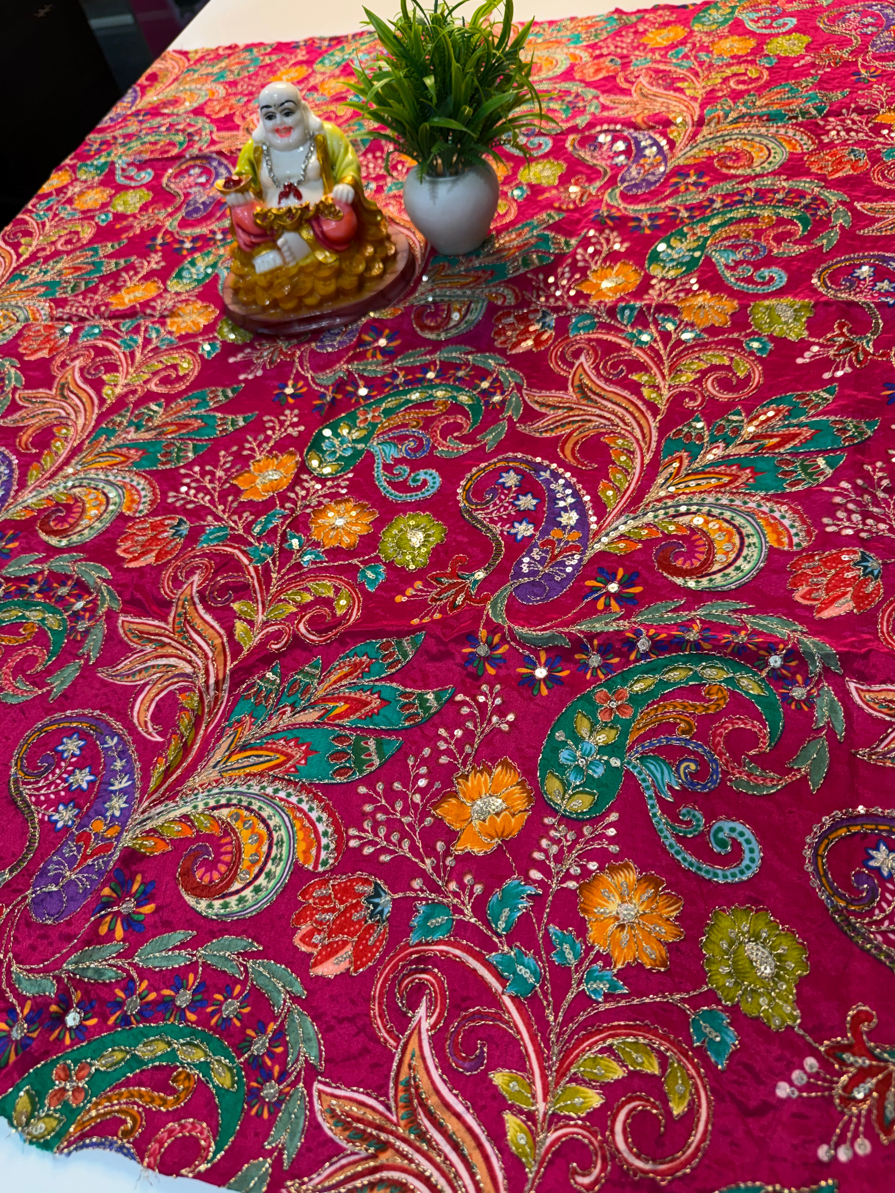Premium Kalamkari Crape Silk Blouse | Padmavathi Silks and Sarees