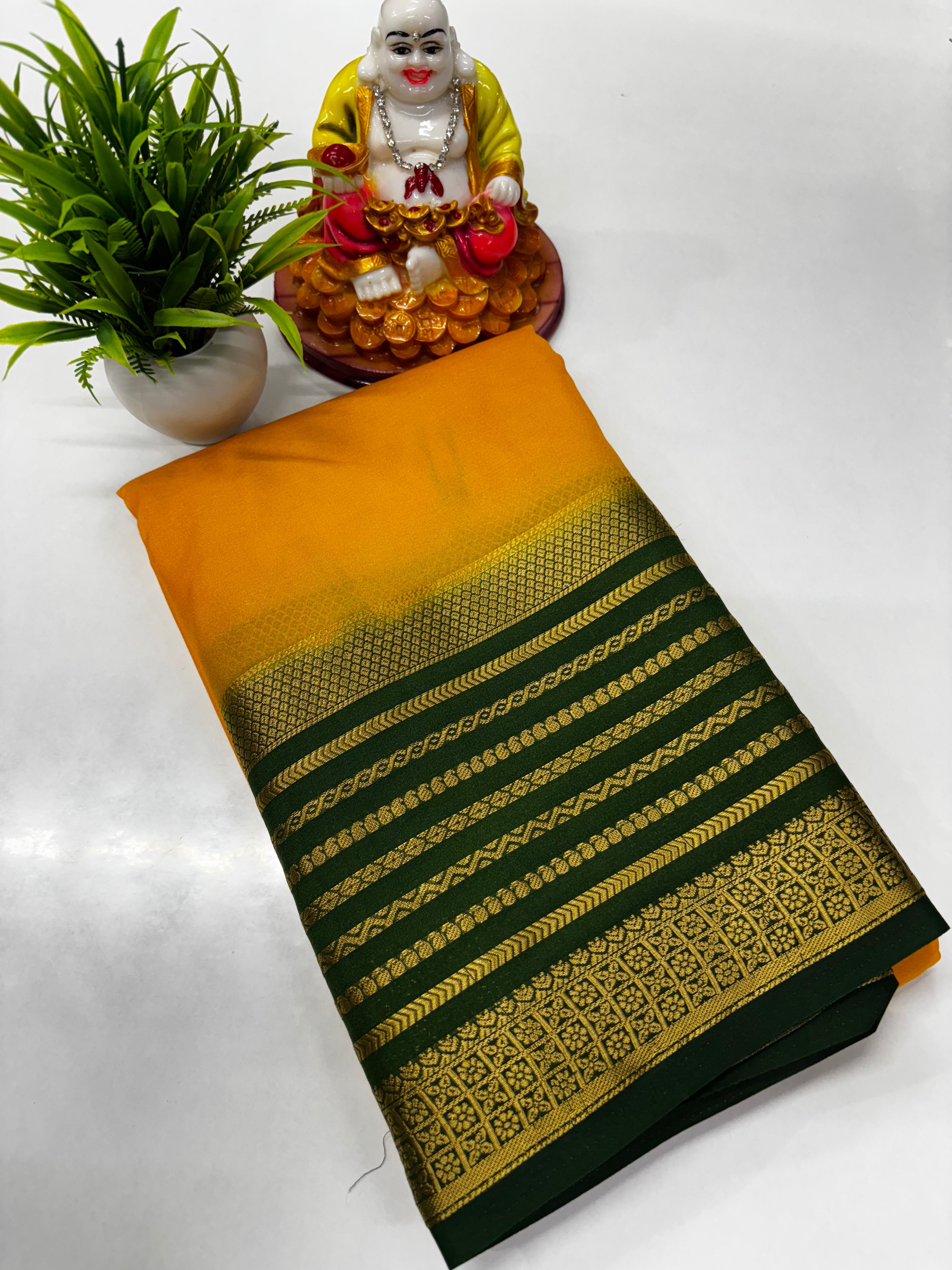 Semi Crepe Saree from Padmavathi Silks and Sarees.