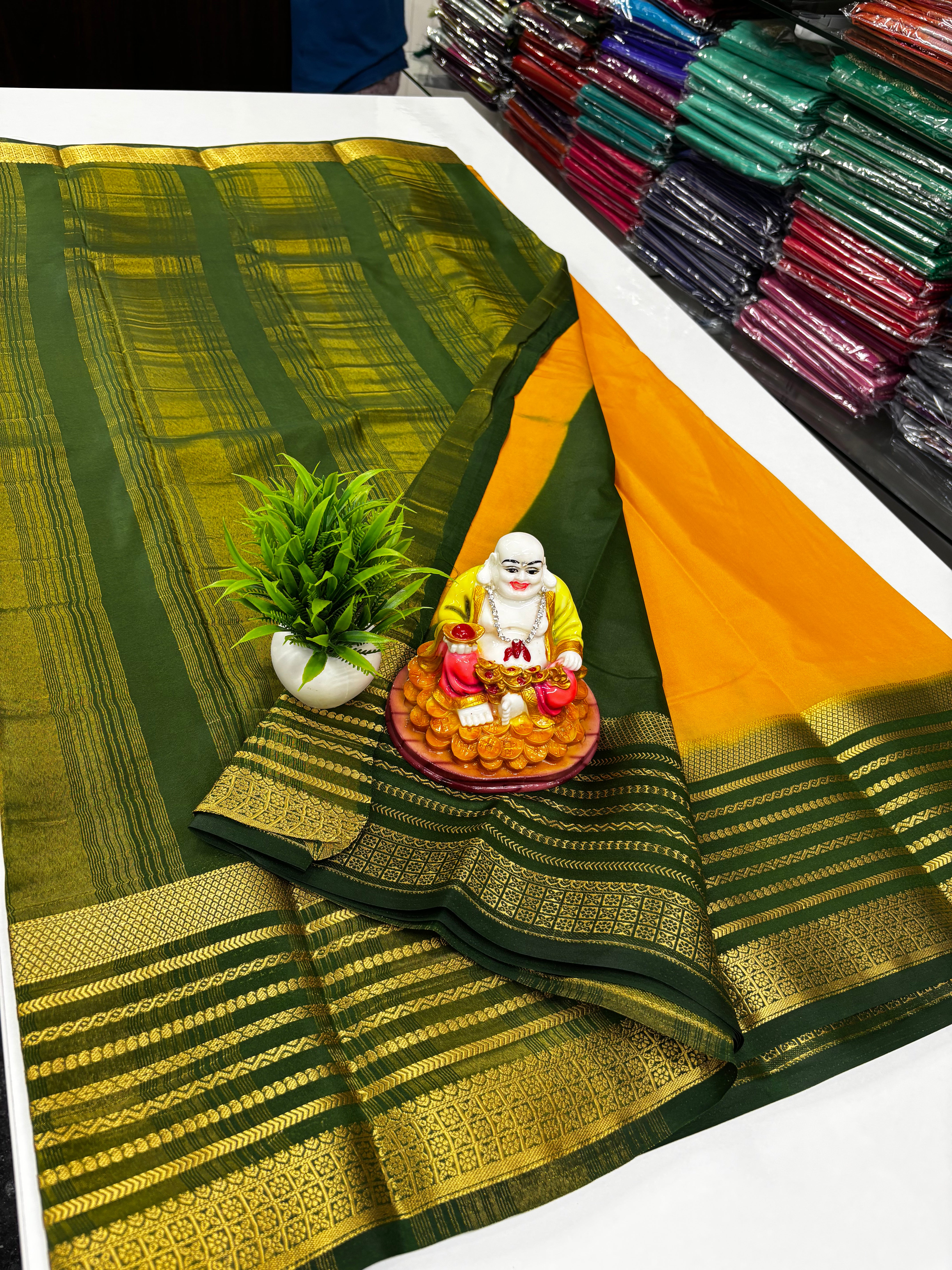 Semi Crepe Saree from Padmavathi Silks and Sarees.
