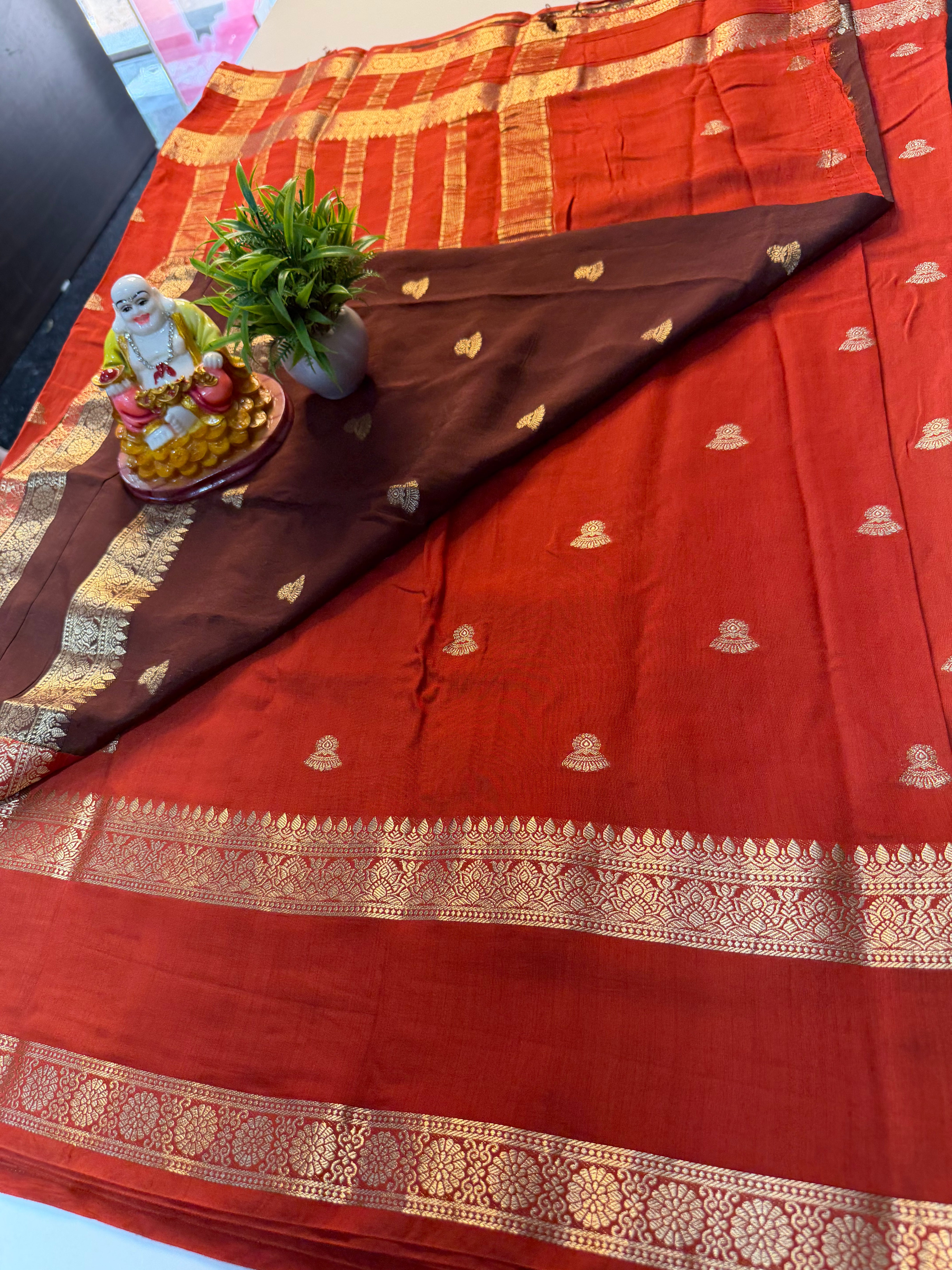 Premium Semi Viscose Saree with Jhumka Buttas & Contrast Blouse | Padmavathi Silks and Sarees…