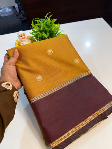 Semi Silk Saree with Bentex Border, Rich Pallu & Butta Blouse | Padmavathi Silks and Sarees