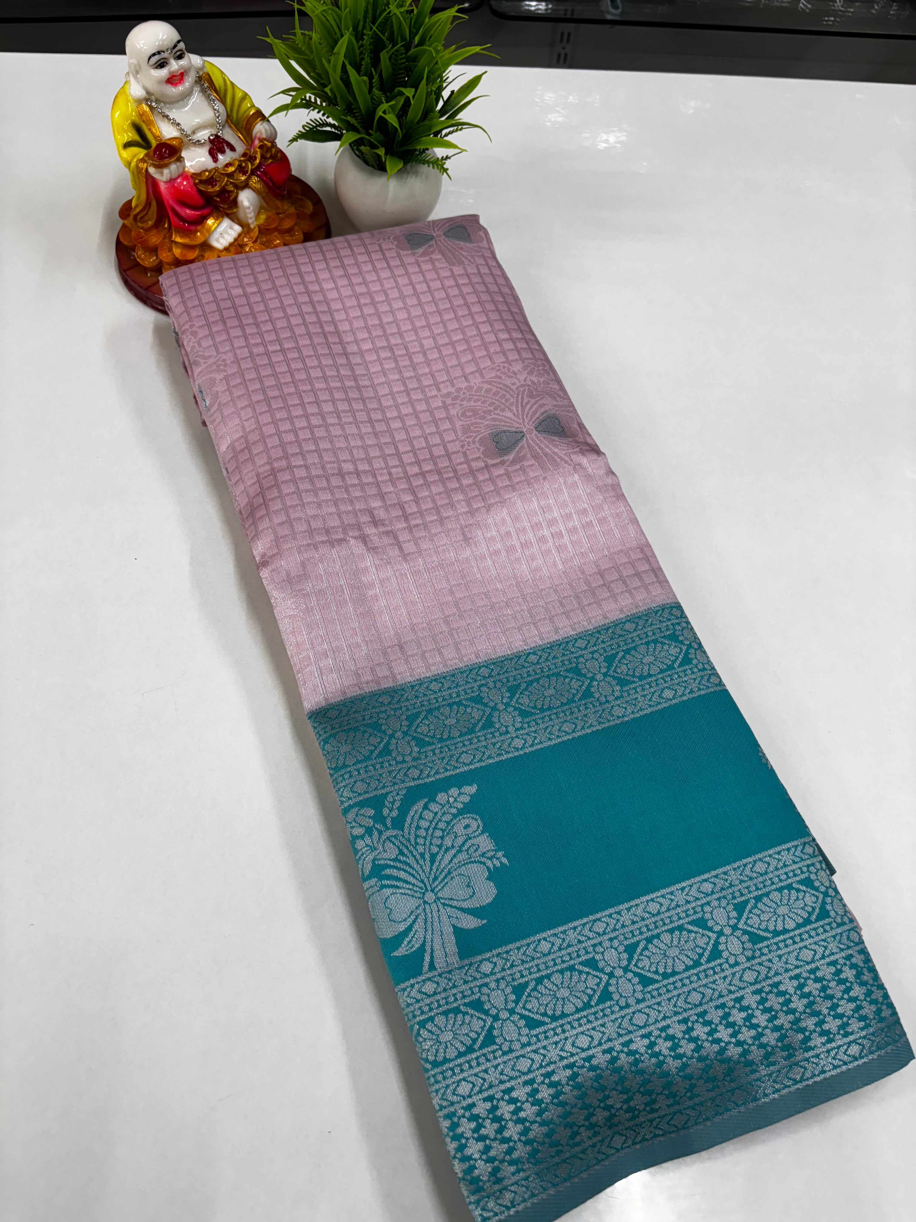 Top Dying Checks Saree – Elegant Designer Weave by Padmavathi Silks and Sarees