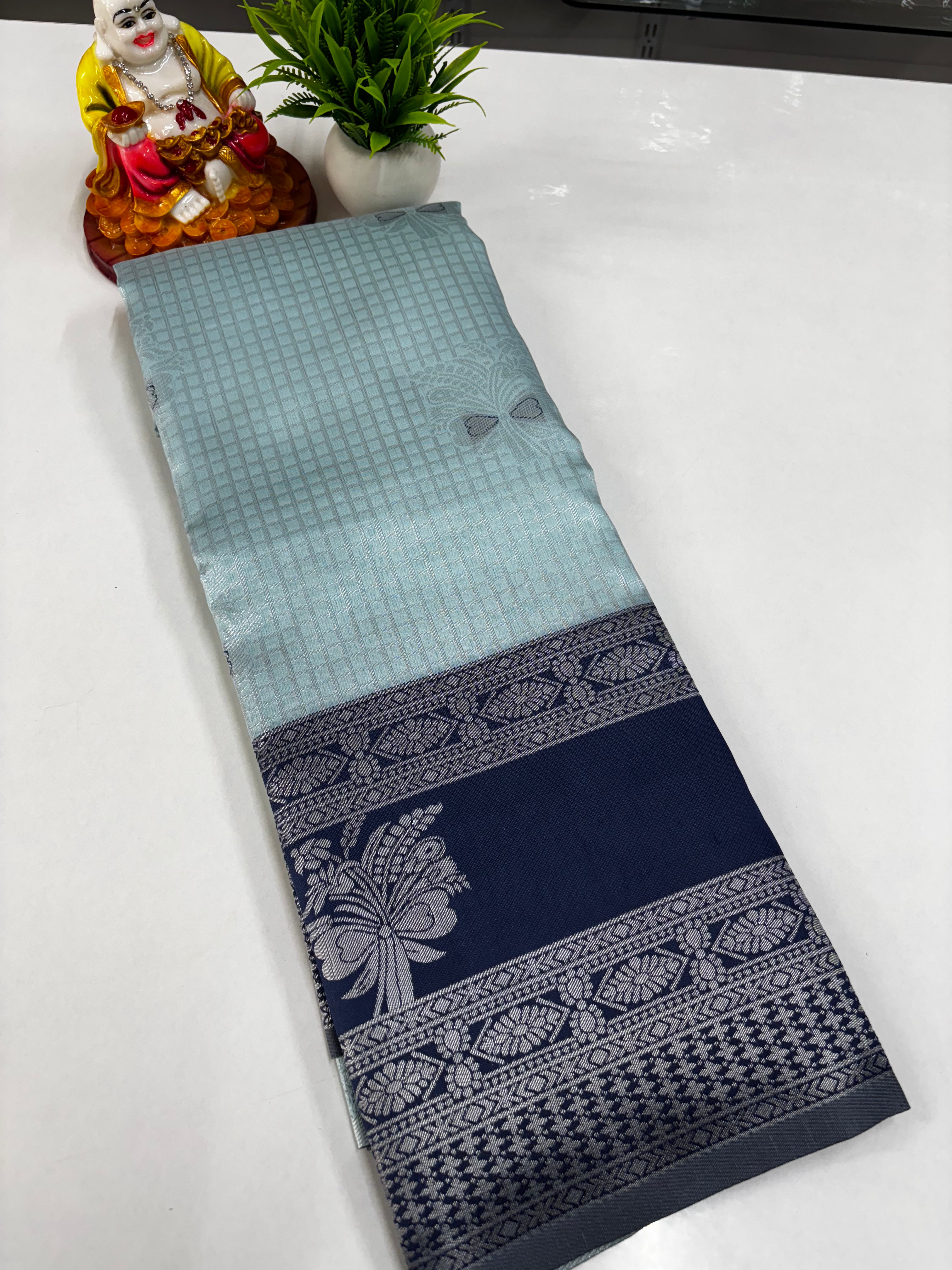 Top Dying Checks Saree – Elegant Designer Weave by Padmavathi Silks and Sarees