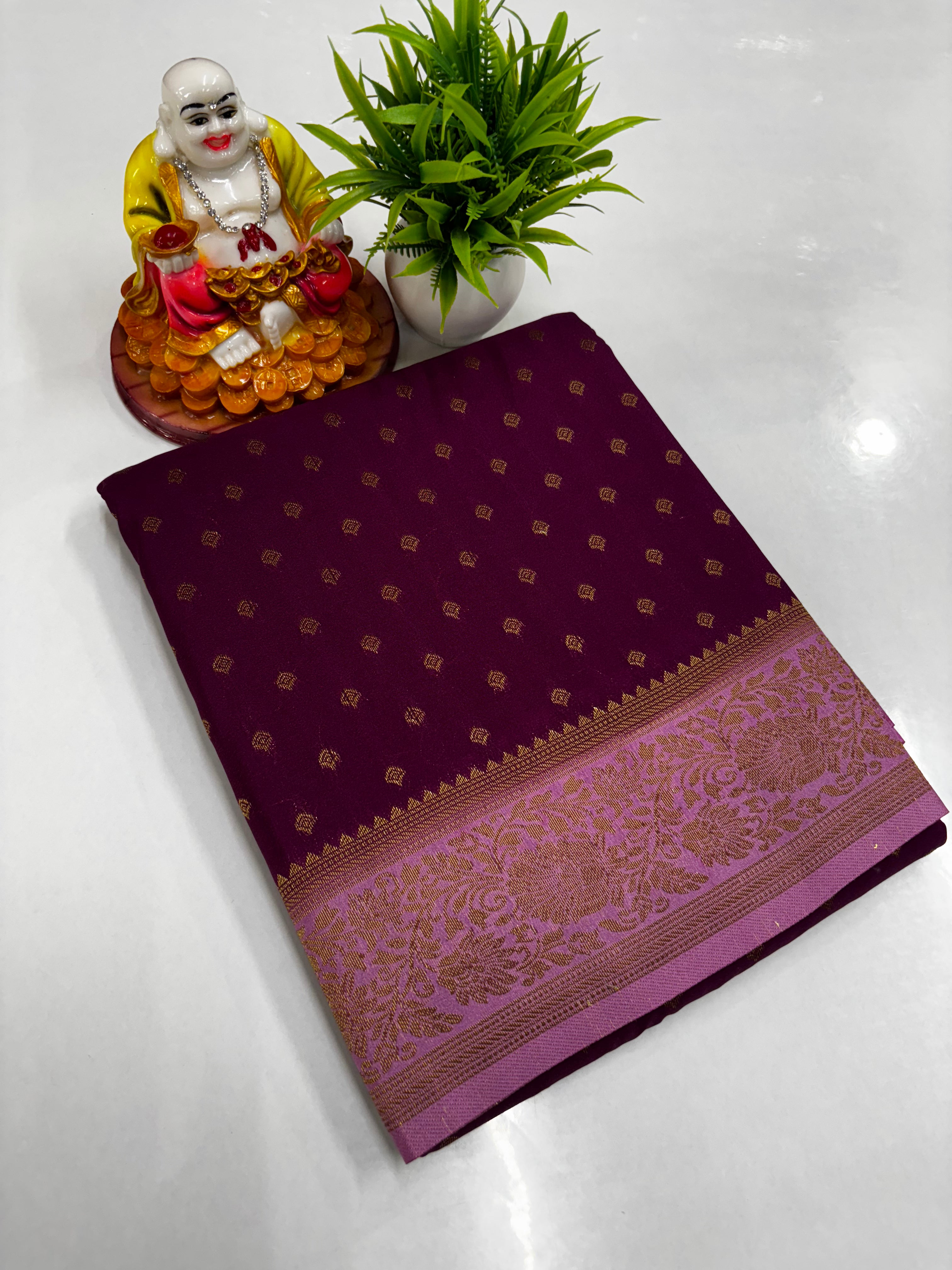 Premium Khaddi Georgette Saree – Elegant Designer Drape by Padmavathi Silks and Sarees