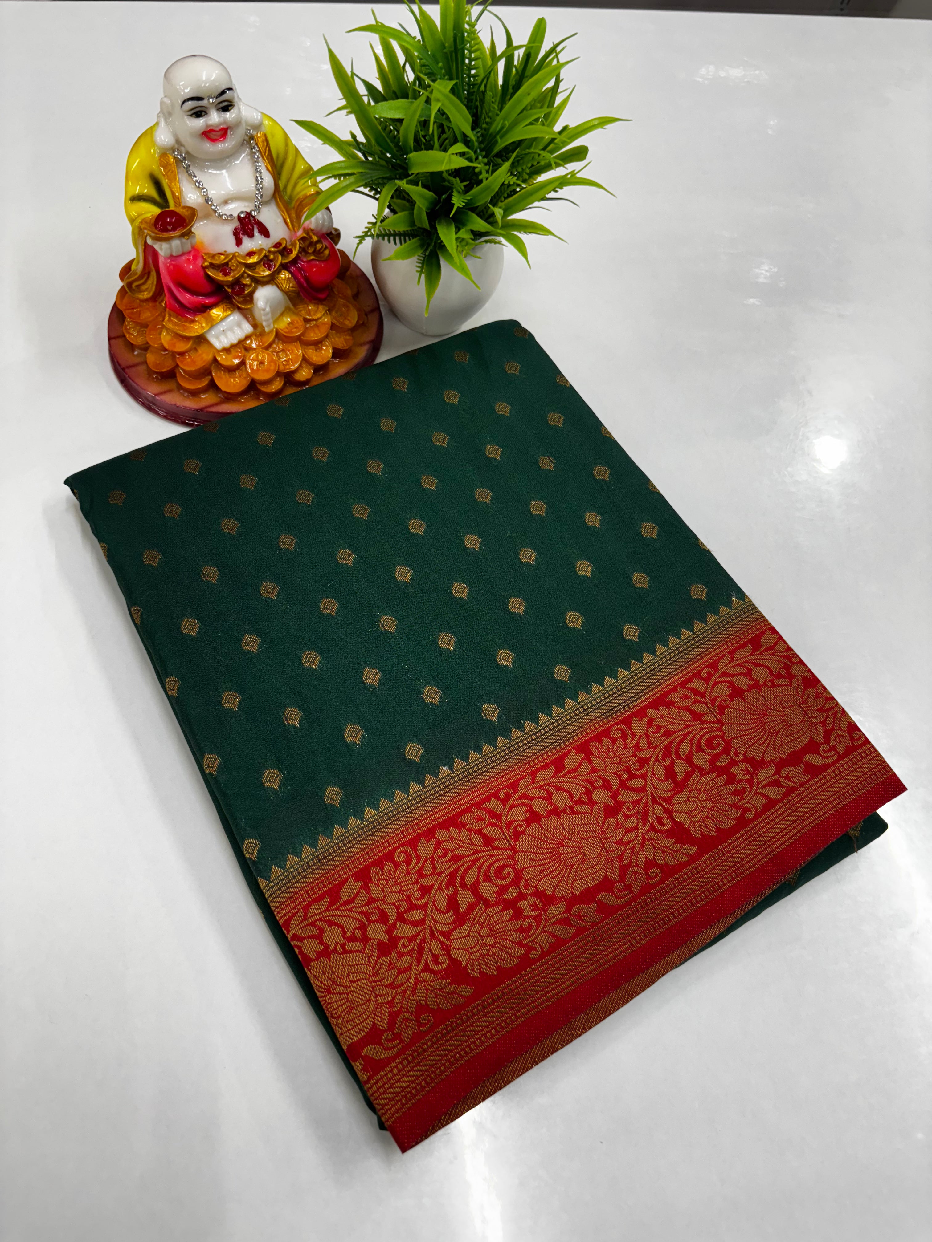 Premium Khaddi Georgette Saree – Elegant Designer Drape by Padmavathi Silks and Sarees