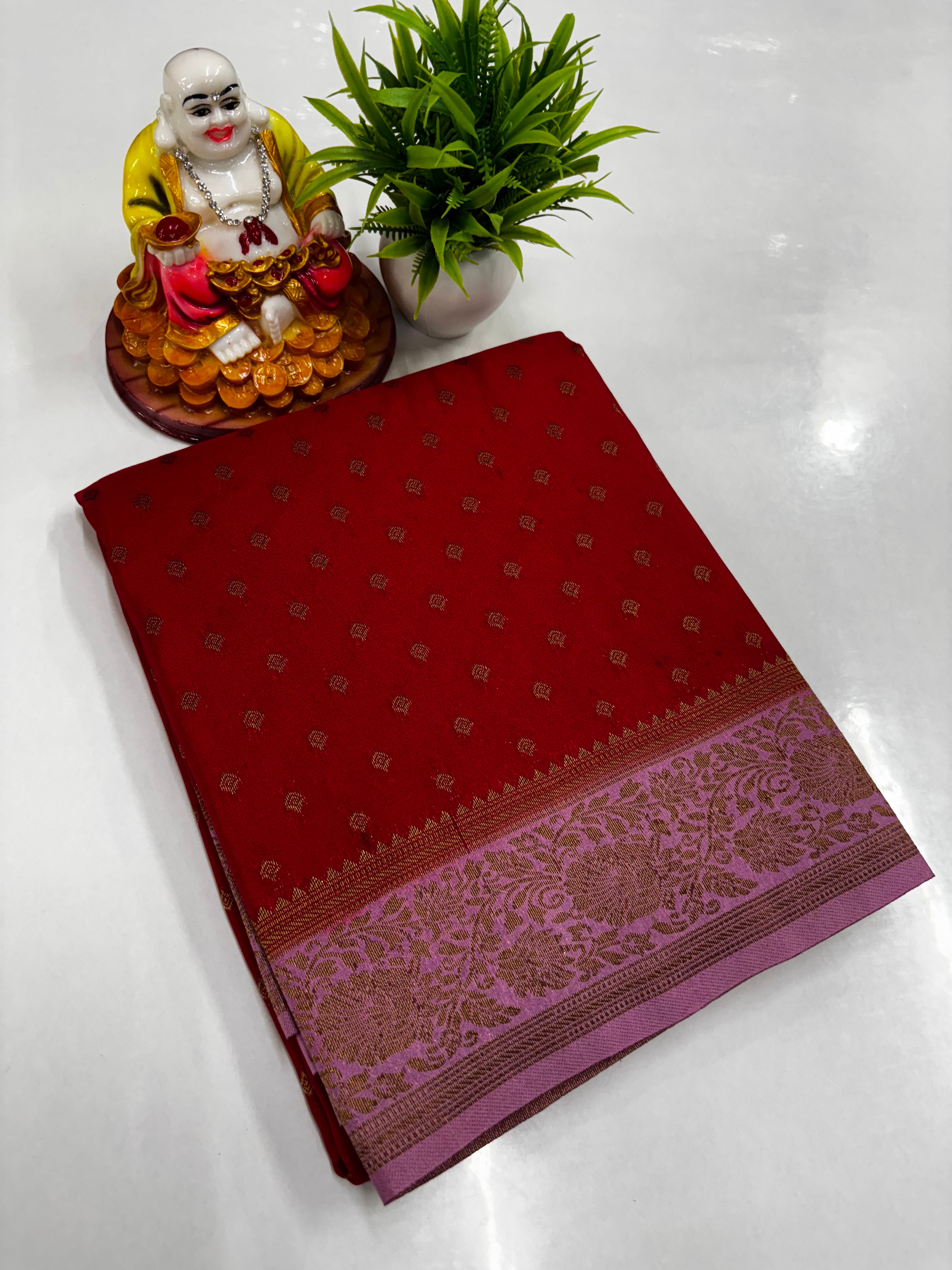 Premium Khaddi Georgette Saree – Elegant Designer Drape by Padmavathi Silks and Sarees