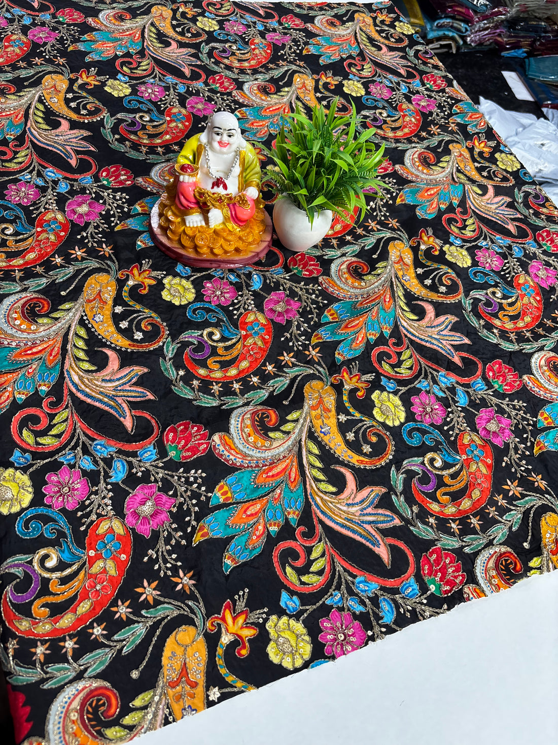 Premium Kalamkari Crepe Silk Blouse  By Padmavathi Silks and Sarees