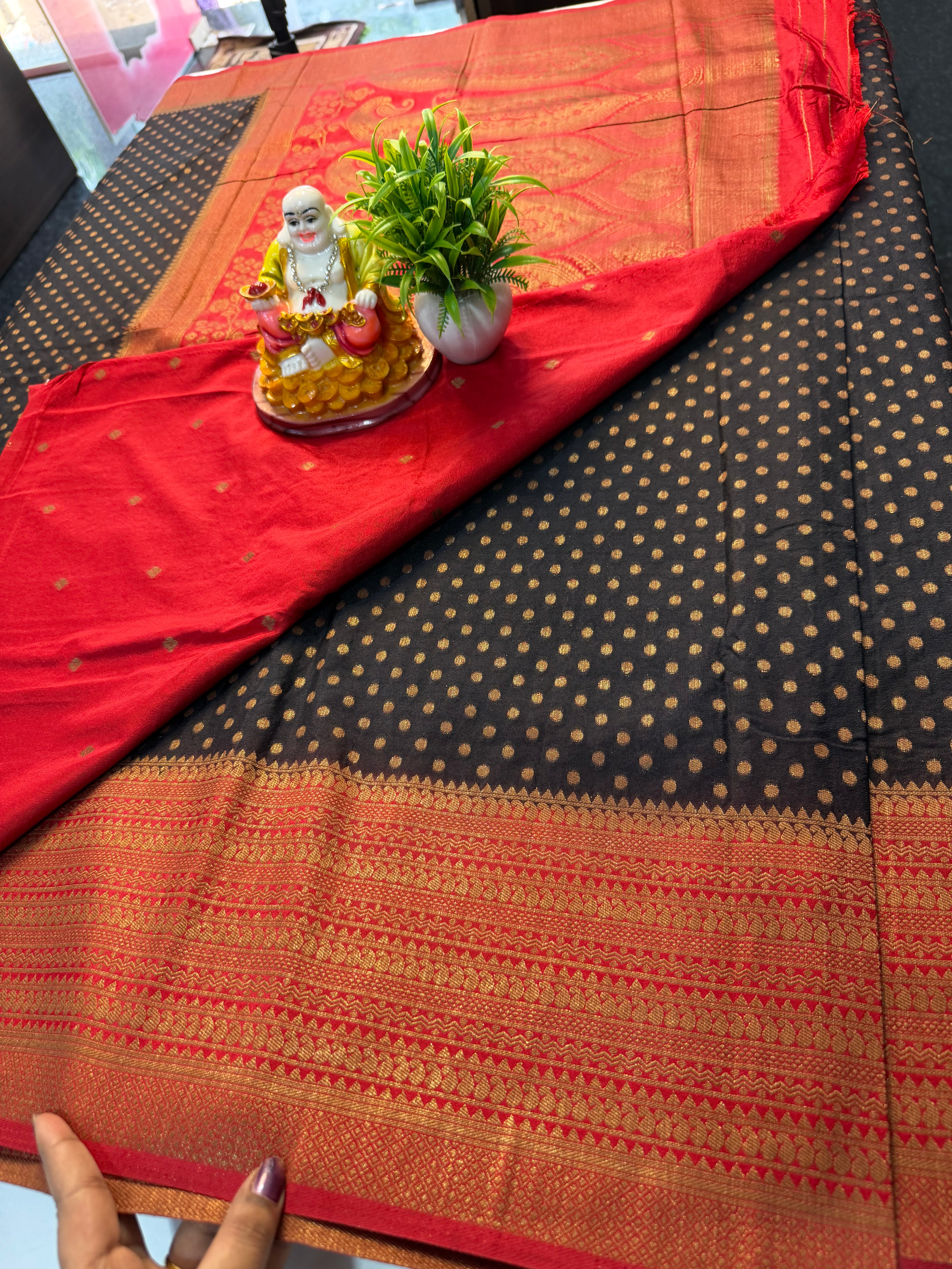 Premium Coco Zari Georgette Saree with Rich Pallu & Butta Blouse | Padmavathi Silks and Sarees…