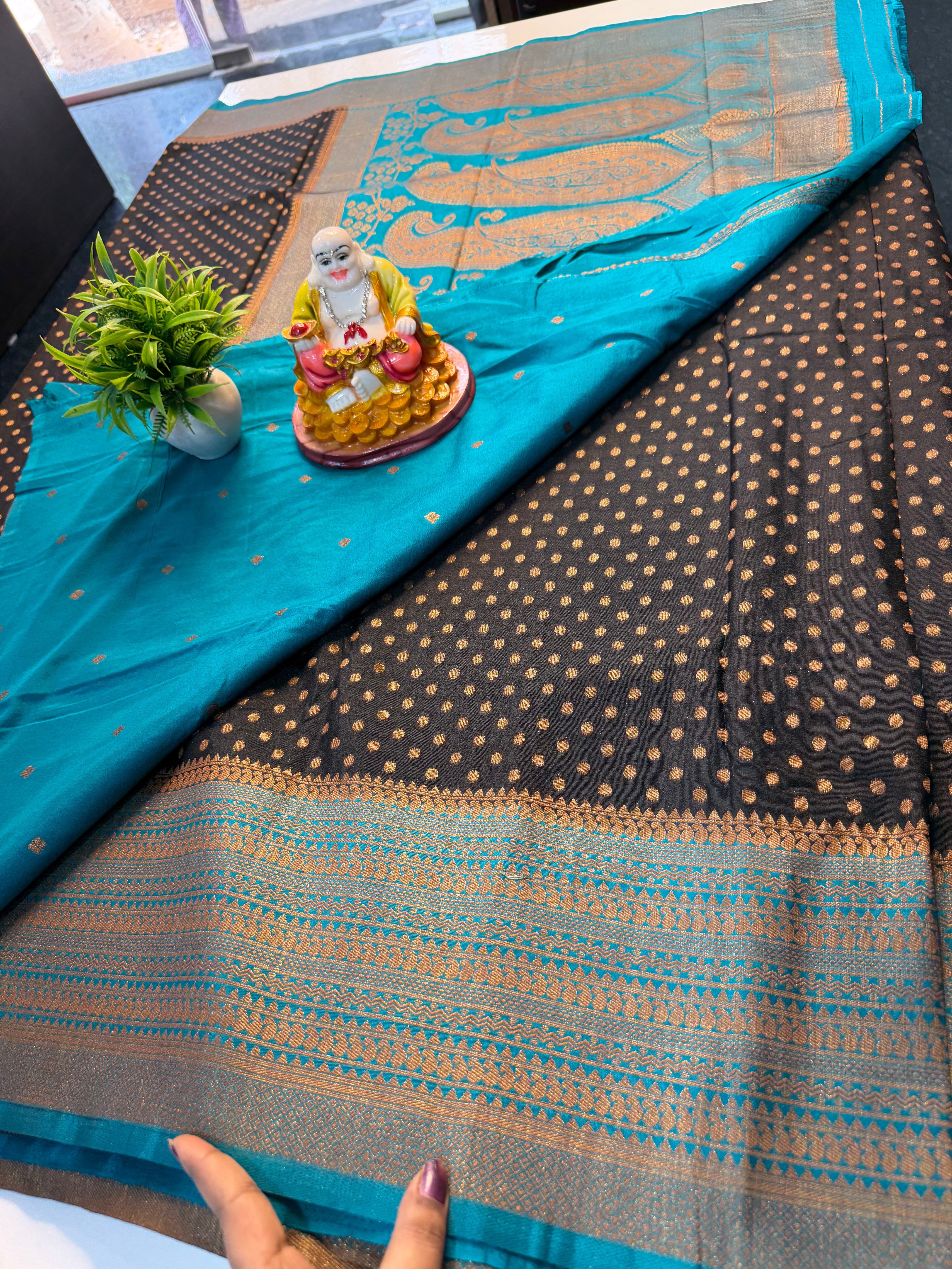 Premium Coco Zari Georgette Saree with Rich Pallu & Butta Blouse | Padmavathi Silks and Sarees…