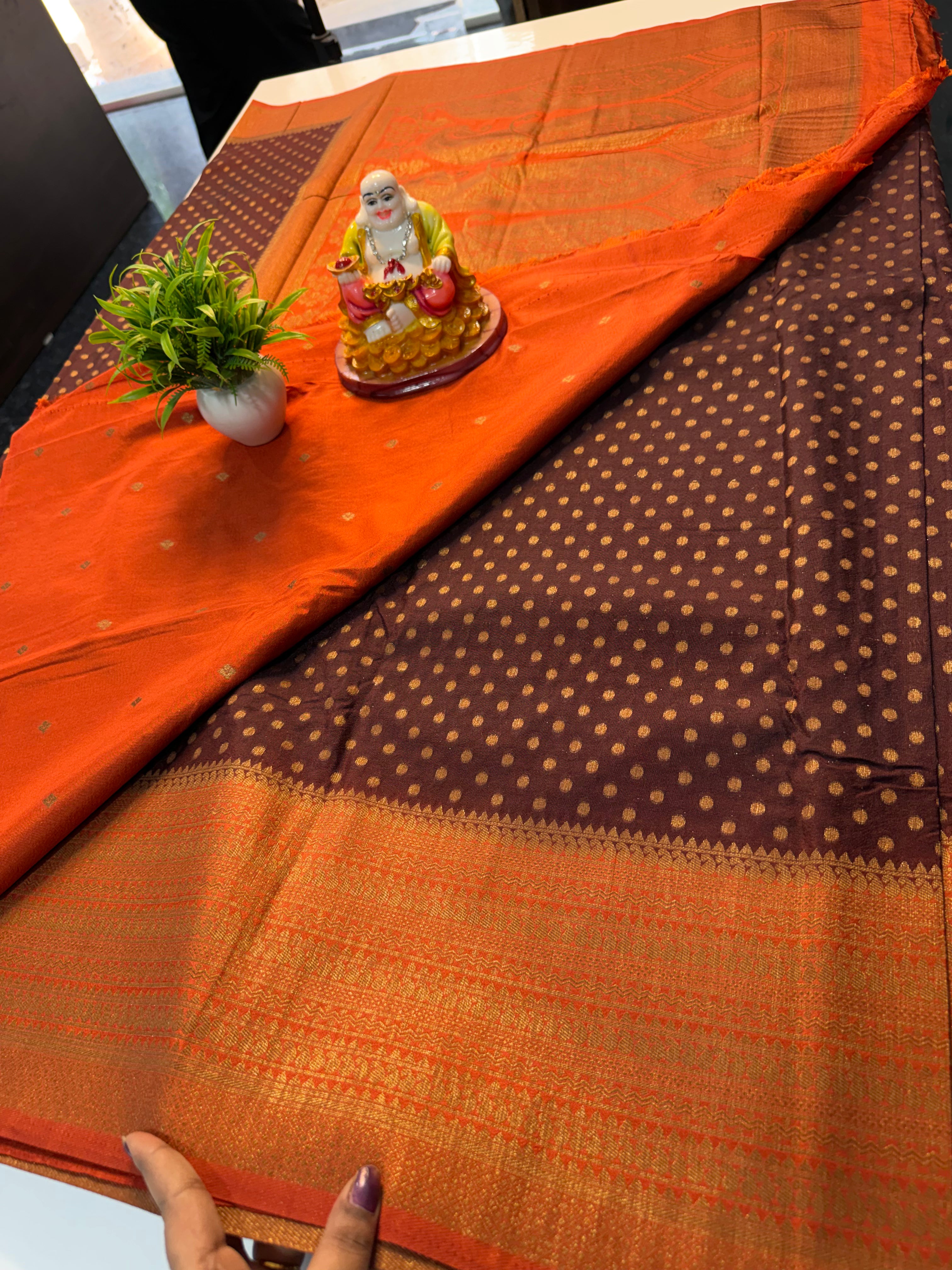 Premium Coco Zari Georgette Saree with Rich Pallu & Butta Blouse | Padmavathi Silks and Sarees…