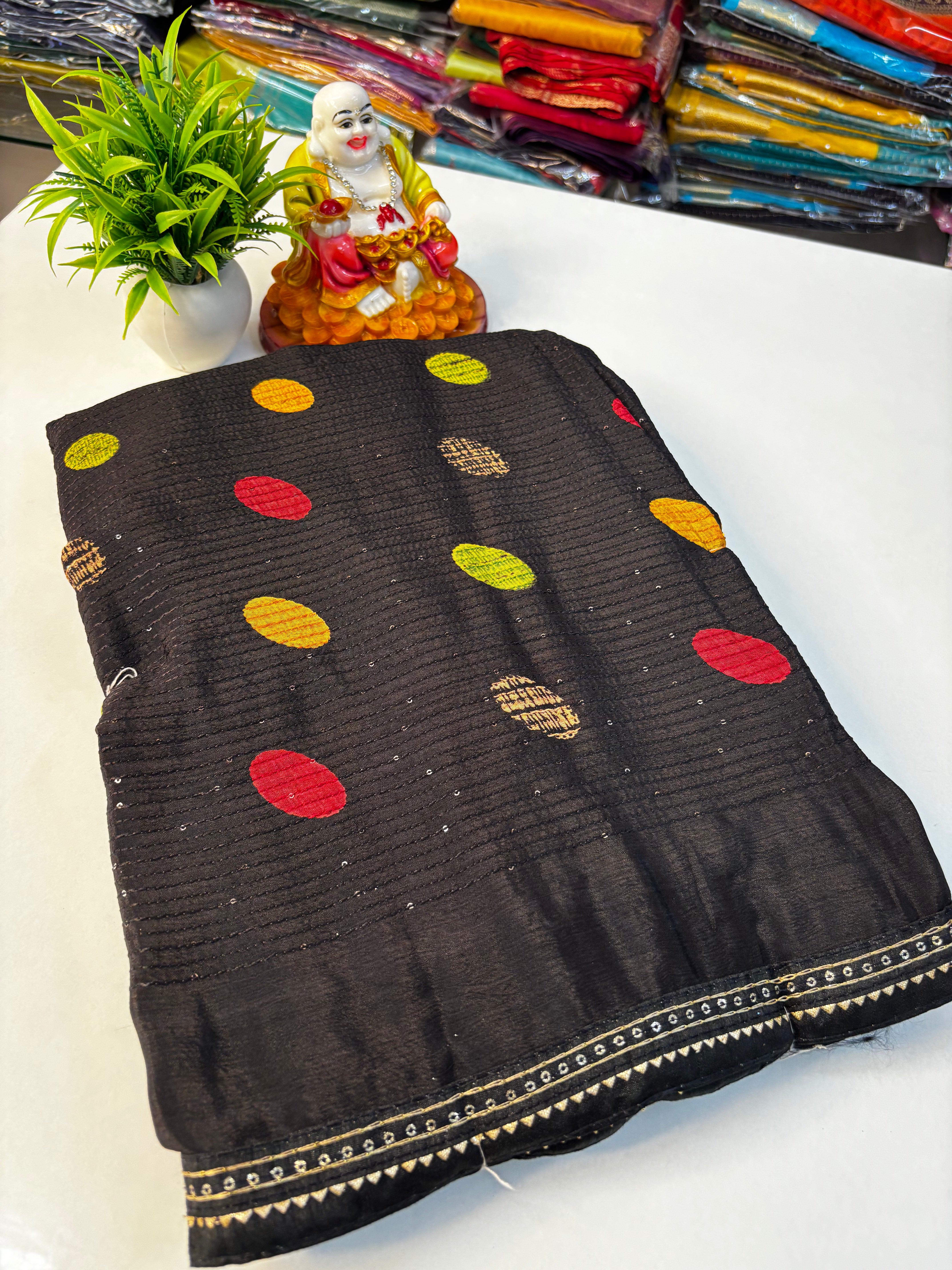 Beautiful Fancy Saree with Leaf & Bubble Design By Padmavathi Silks and Sarees