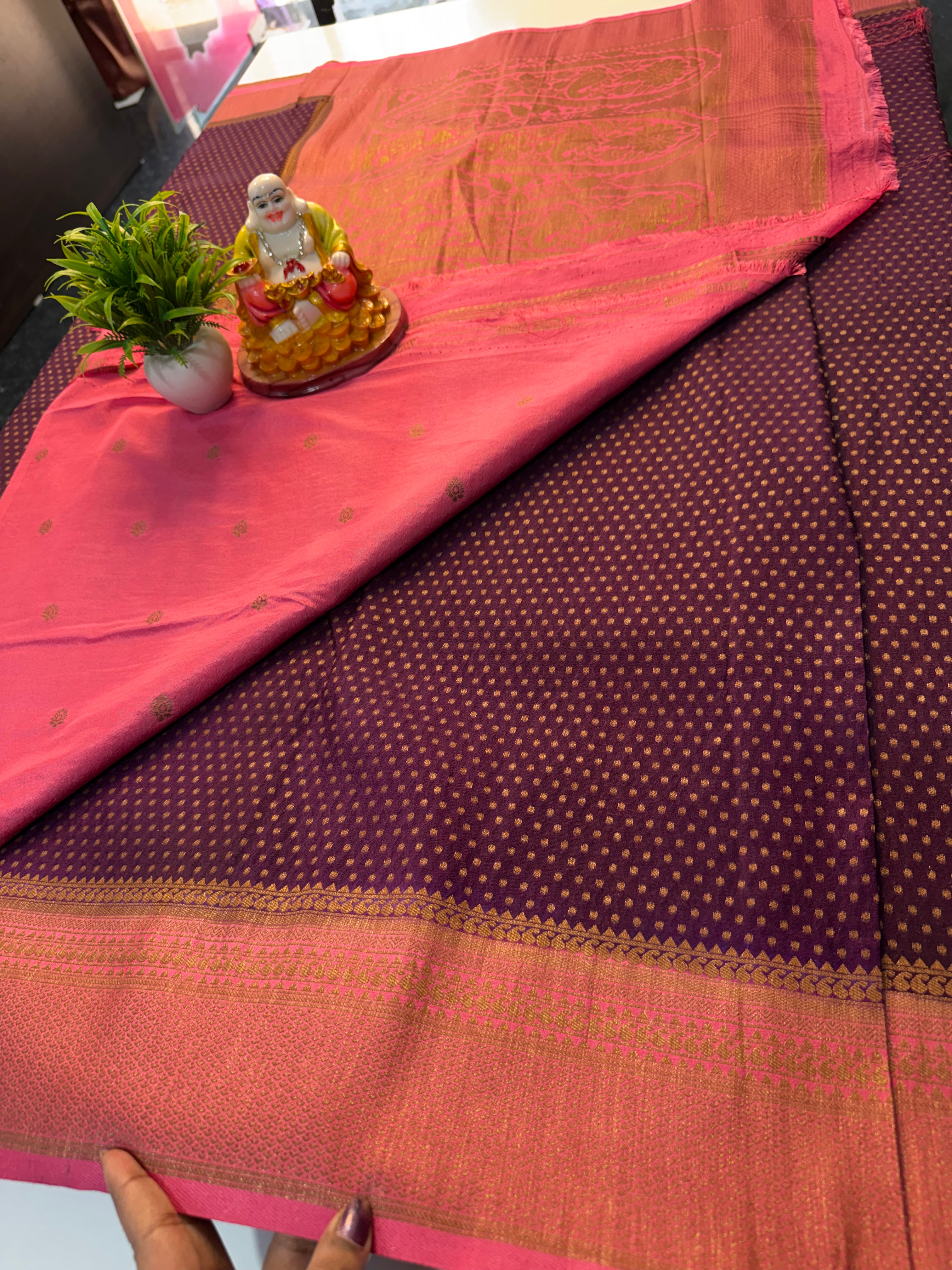 Premium Coco Georgette Saree with Buttas, Rich Pallu & Butta Blouse | Padmavathi Silks and Sarees…