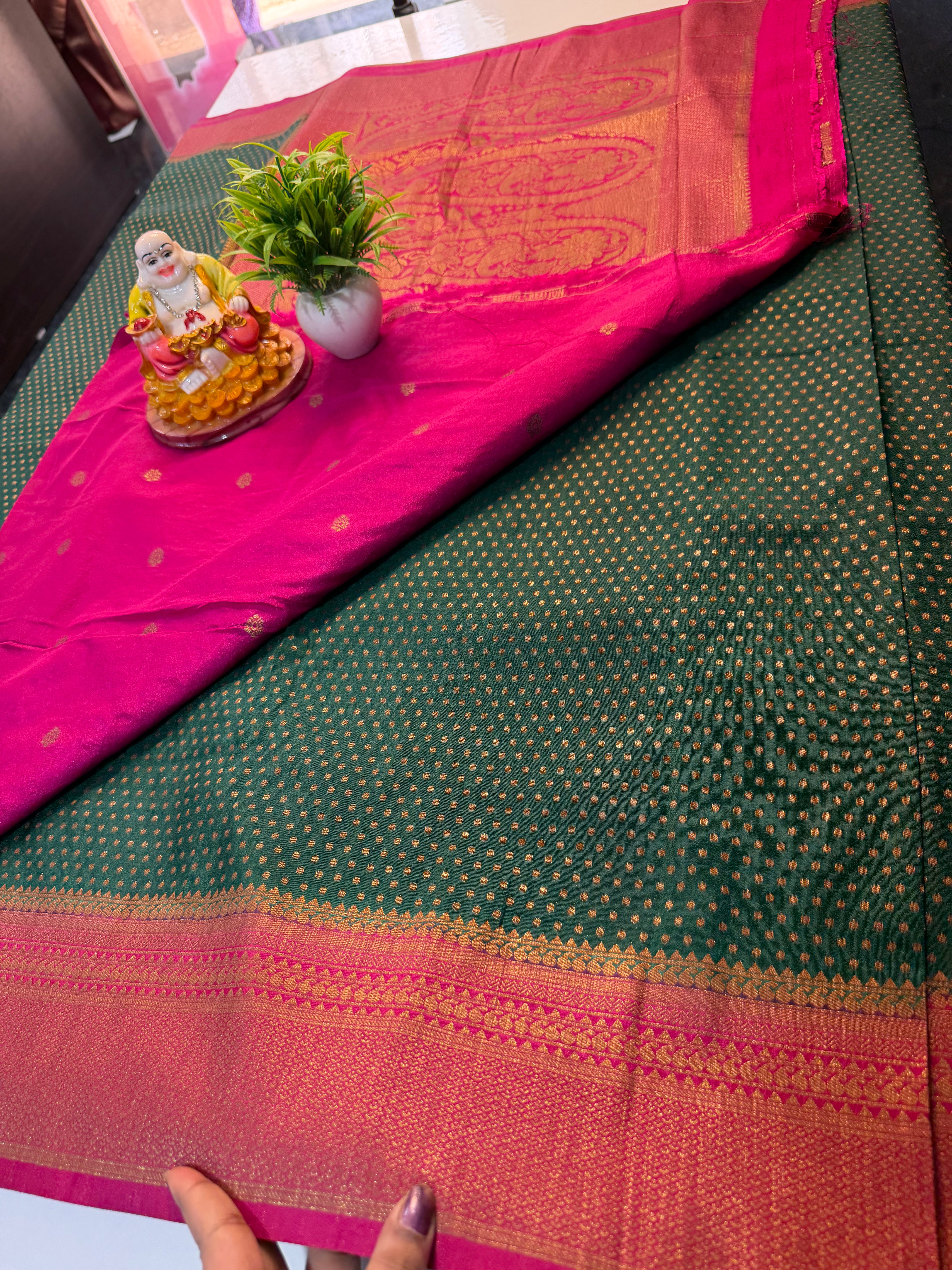 Premium Coco Georgette Saree with Buttas, Rich Pallu & Butta Blouse | Padmavathi Silks and Sarees…
