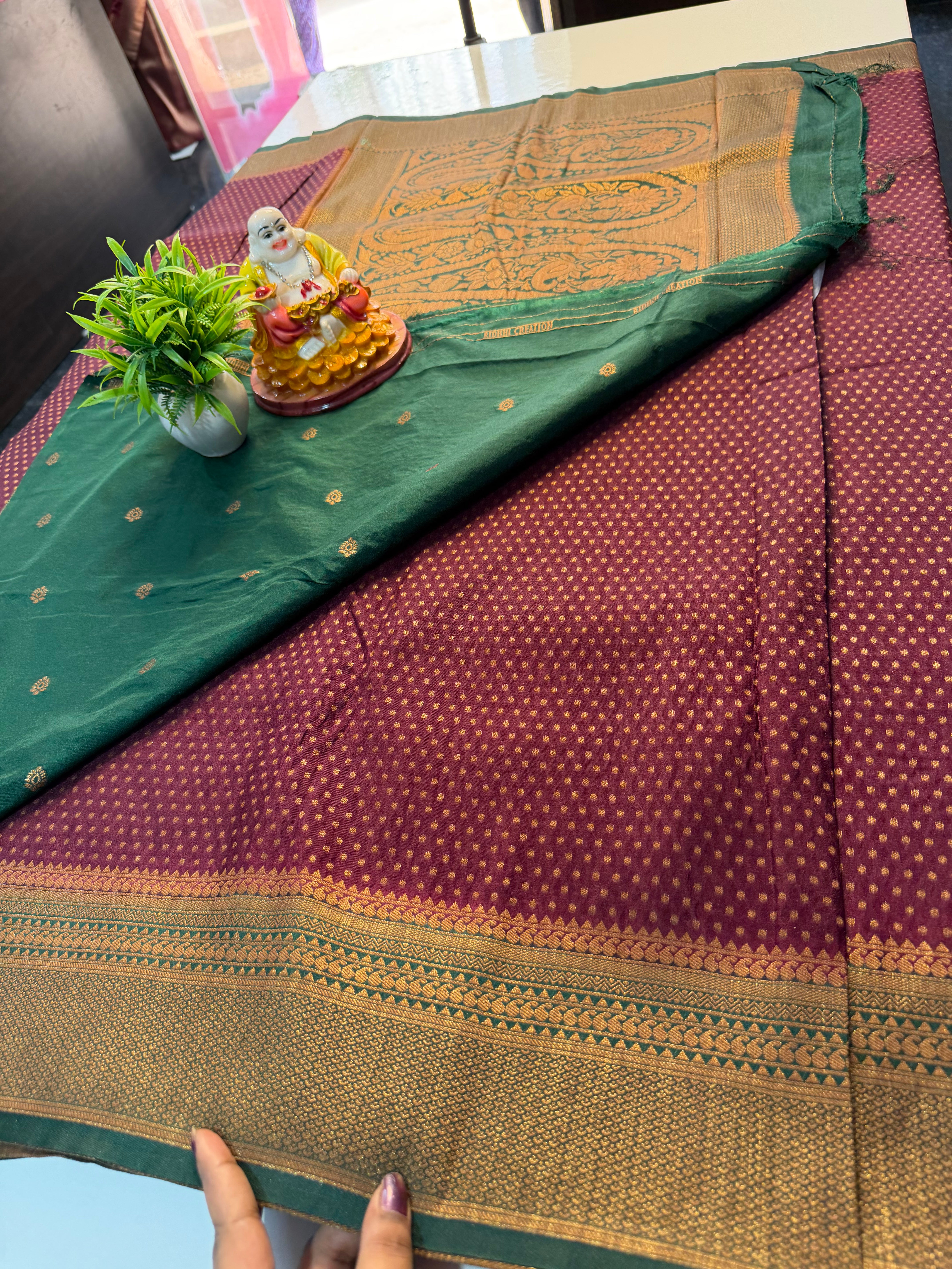 Premium Coco Georgette Saree with Buttas, Rich Pallu & Butta Blouse | Padmavathi Silks and Sarees…