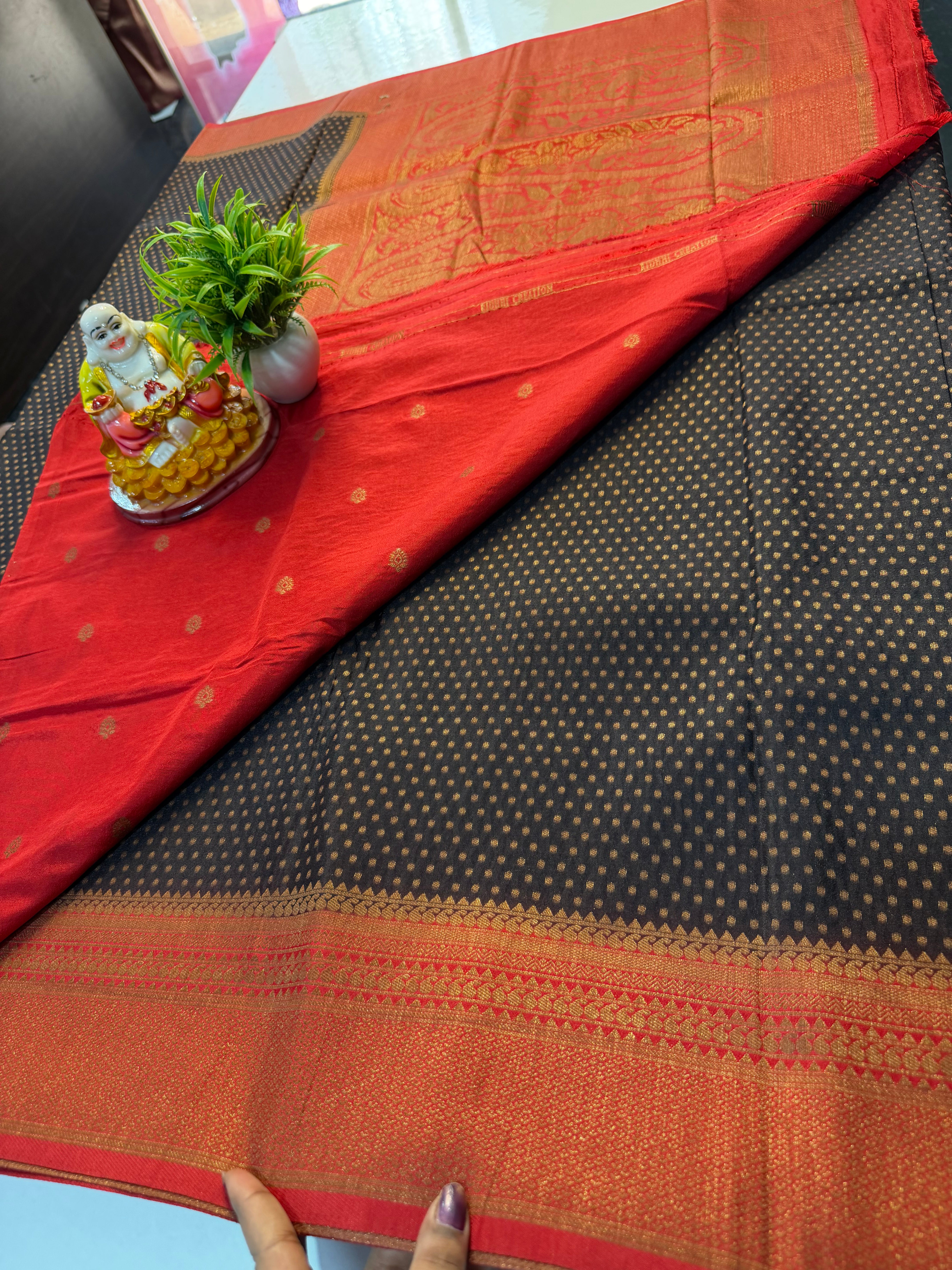 Premium Coco Georgette Saree with Buttas, Rich Pallu & Butta Blouse | Padmavathi Silks and Sarees…